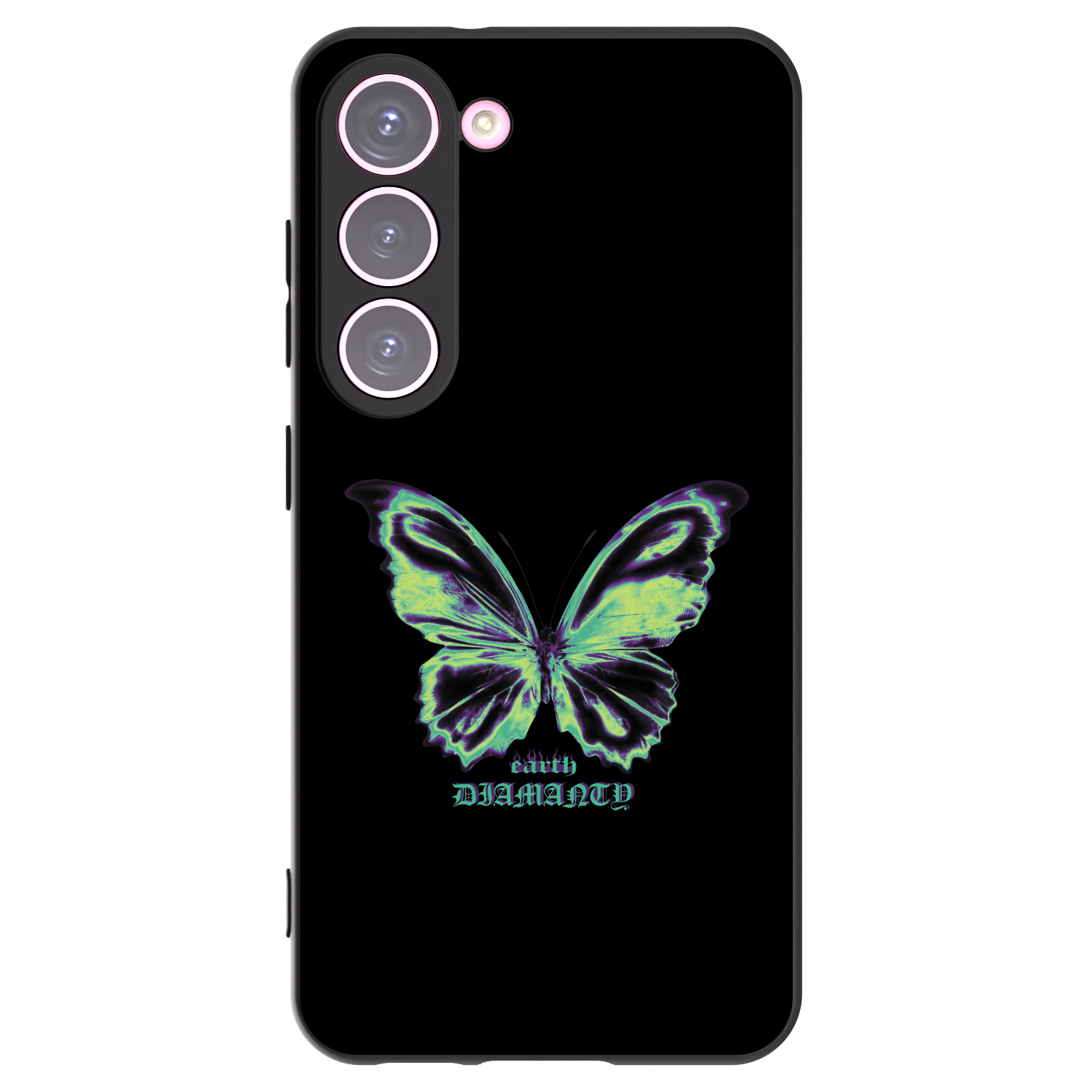 Picasee silikonowe czarne etui na Samsung Galaxy S23 5G - Diamanty Blue