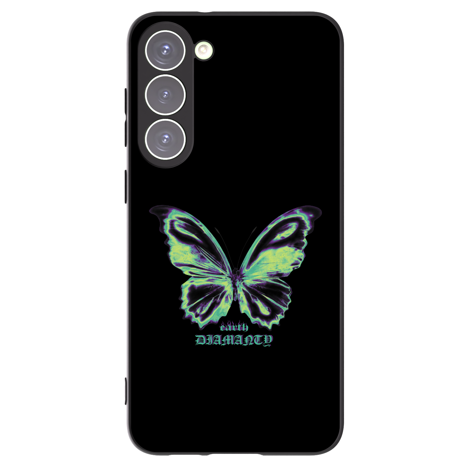 Picasee silikonowe czarne etui na Samsung Galaxy S23+ 5G - Diamanty Blue