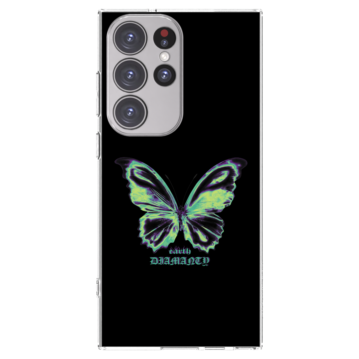 Picasee silikonowe przeźroczyste etui na Samsung Galaxy S23 Ultra 5G - Diamanty Blue