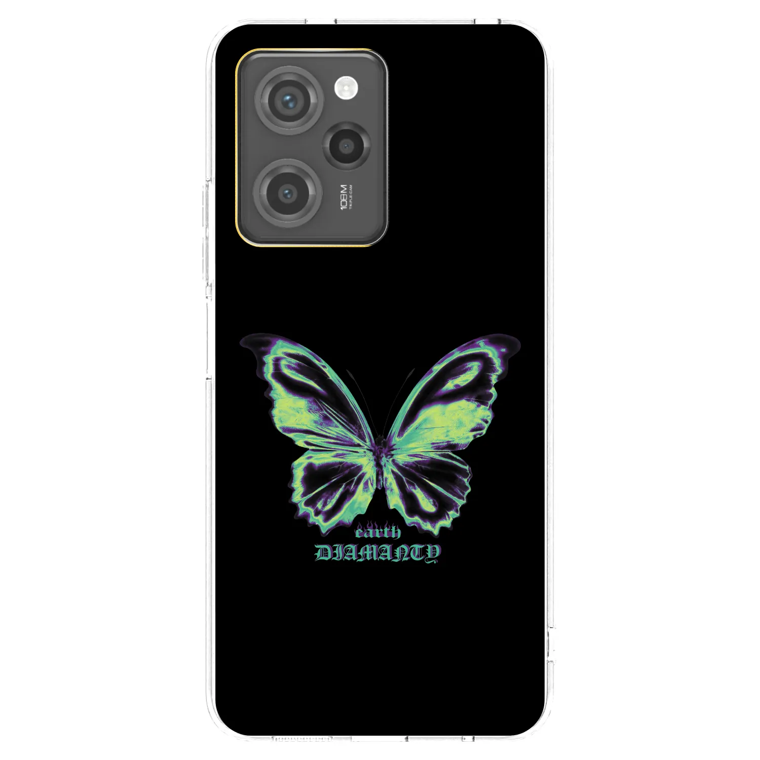 Picasee silikonowe przeźroczyste etui na Xiaomi Poco X5 Pro - Diamanty Blue