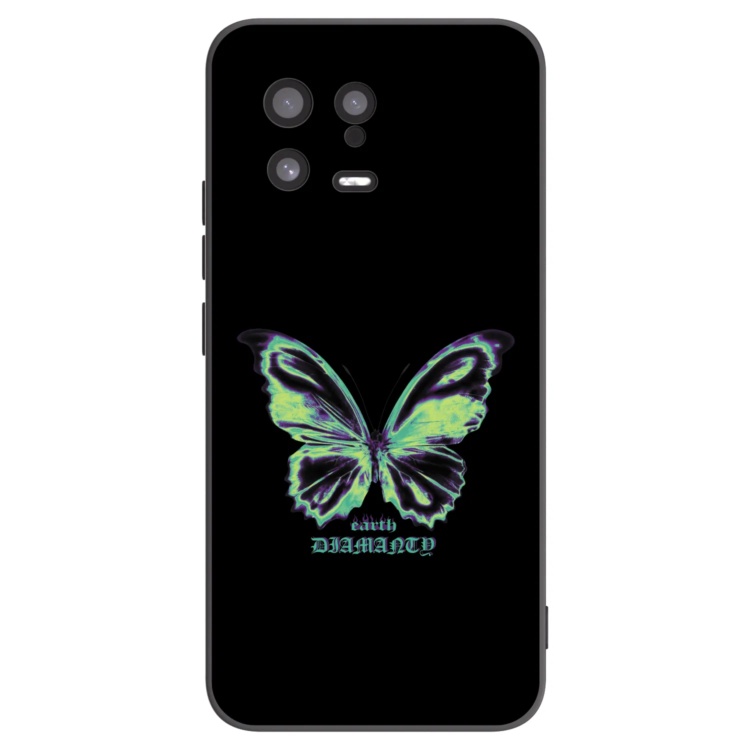 Picasee silikonowe czarne etui na Xiaomi 13 - Diamanty Blue