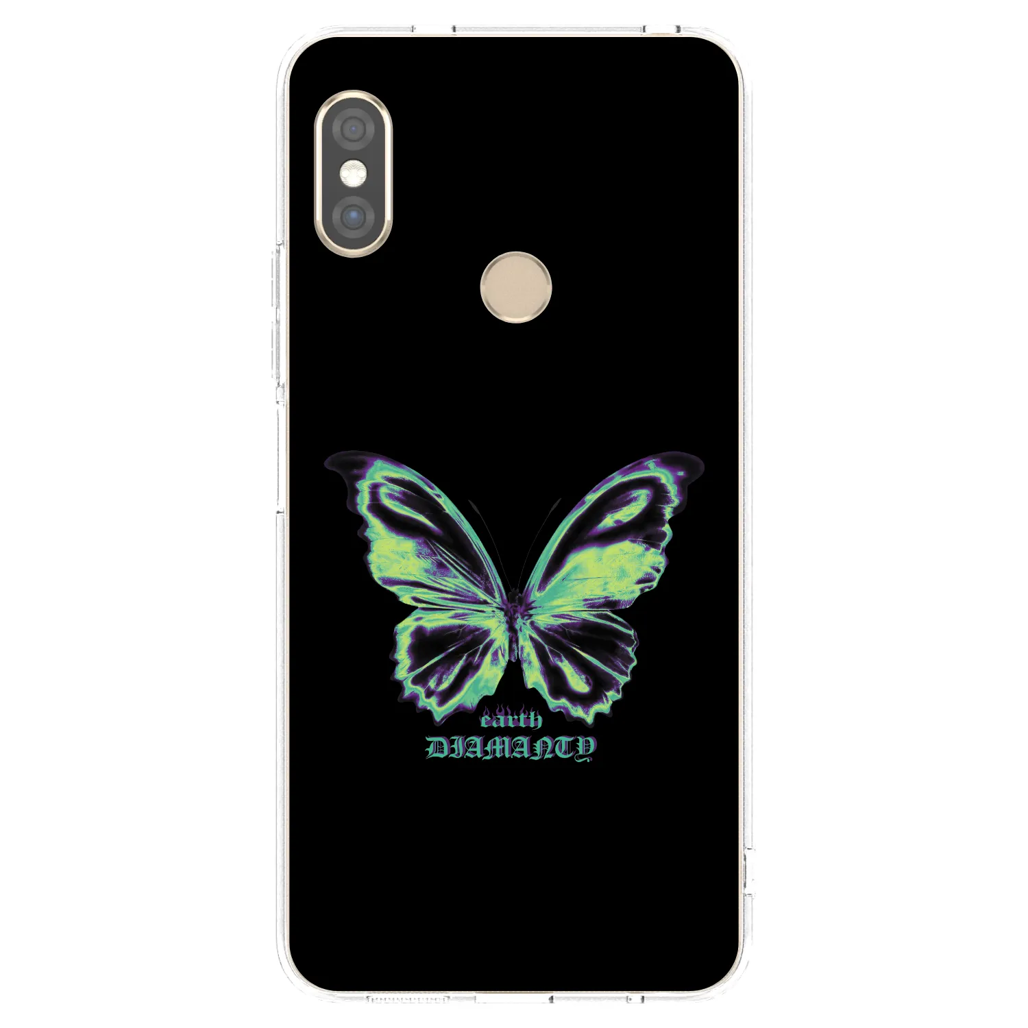 Picasee silikonowe przeźroczyste etui na Xiaomi Redmi Note 5 Global - Diamanty Blue
