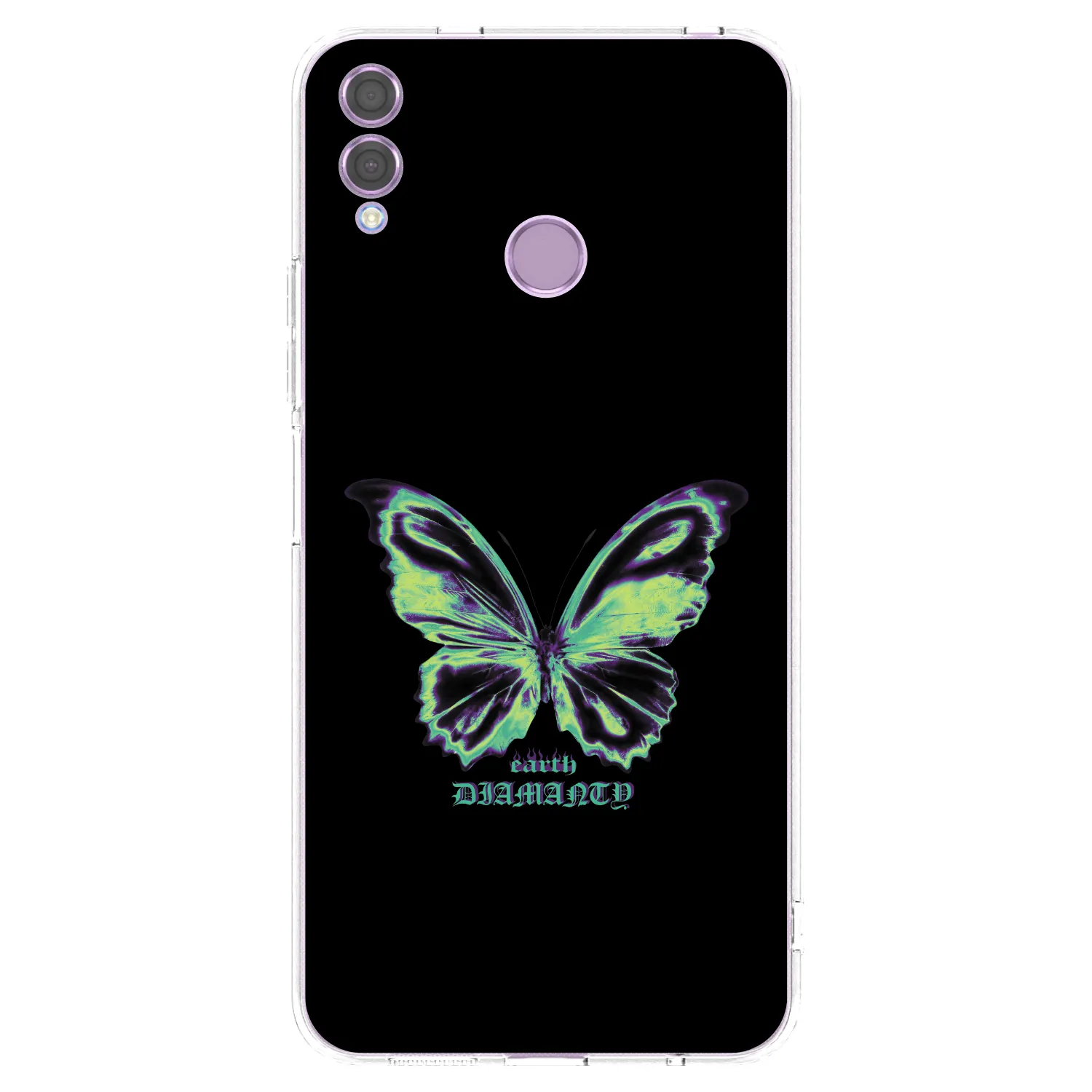 Picasee silikonowe przeźroczyste etui na Honor 8X - Diamanty Blue