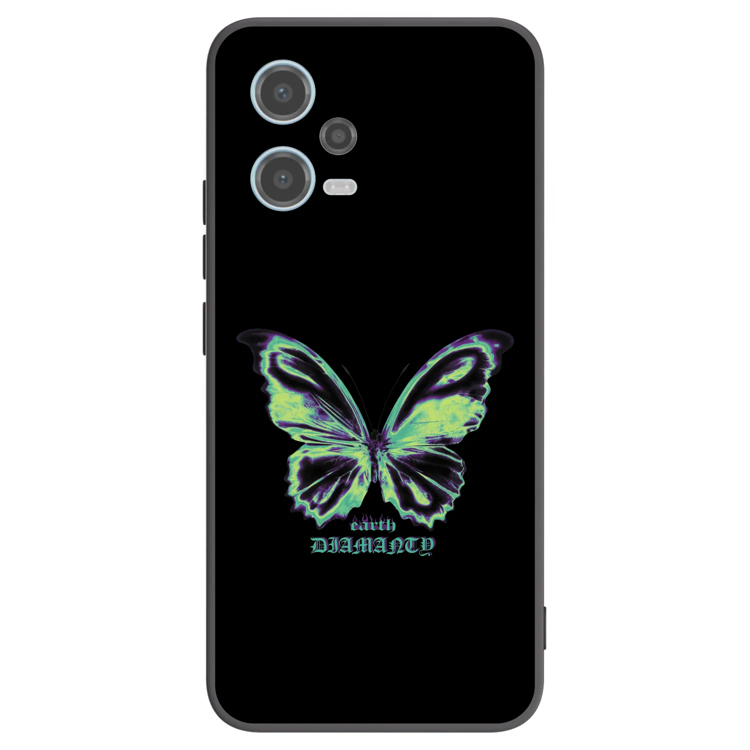 Picasee silikonowe czarne etui na Xiaomi Redmi Note 12 5G - Diamanty Blue