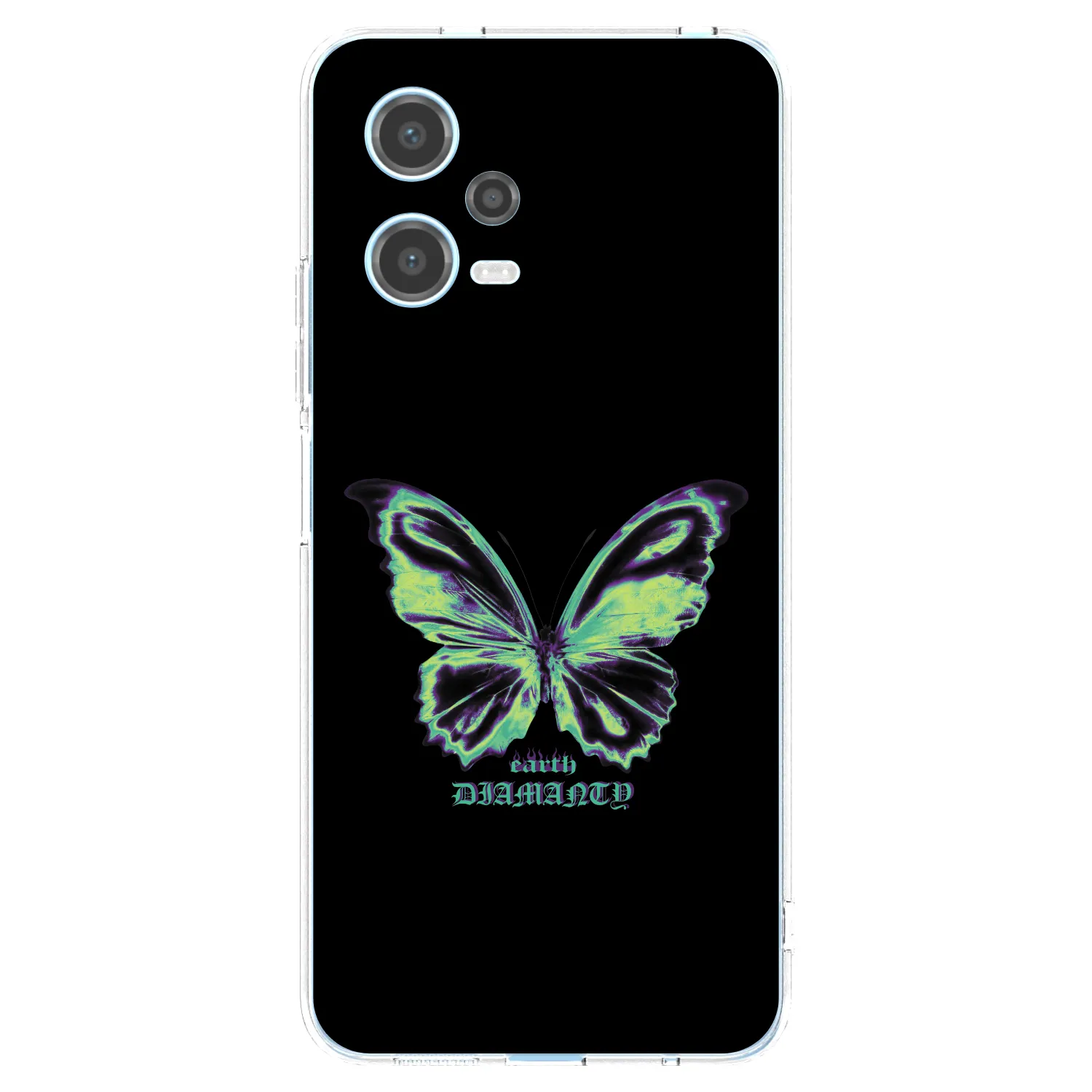 Picasee silikonowe przeźroczyste etui na Xiaomi Redmi Note 12 5G - Diamanty Blue