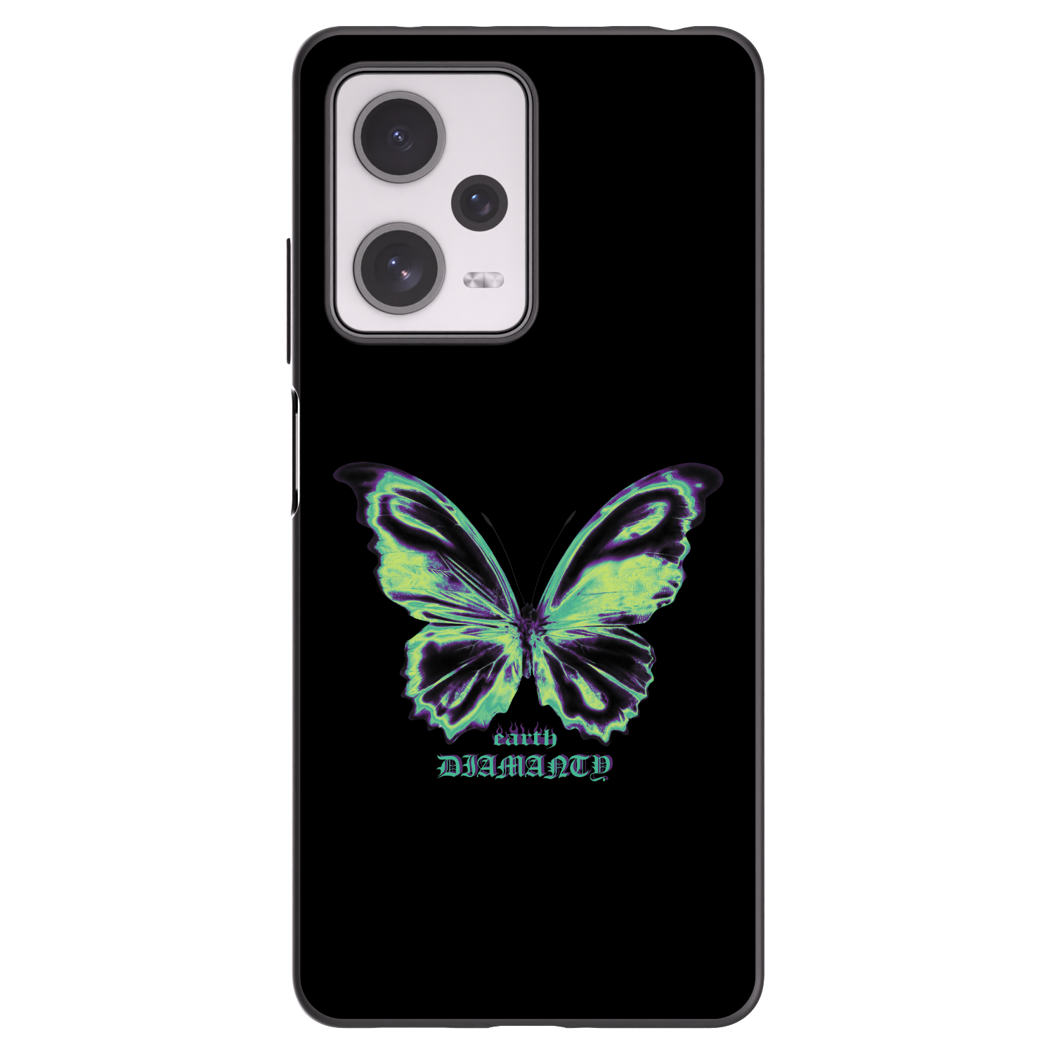 Picasee silikonowe czarne etui na Xiaomi Redmi Note 12 Pro+ 5G - Diamanty Blue
