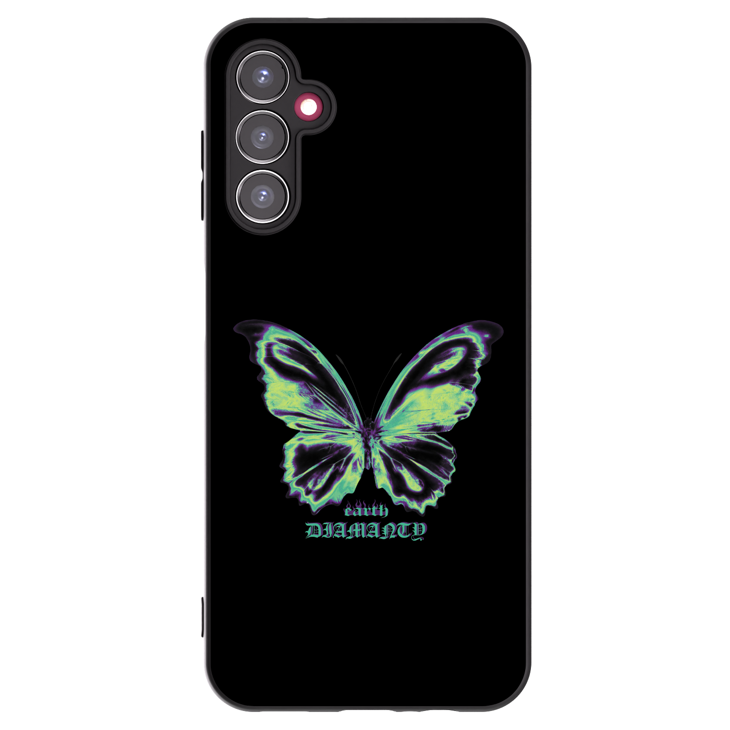 Picasee silikonowe czarne etui na Samsung Galaxy A14 5G A146P - Diamanty Blue