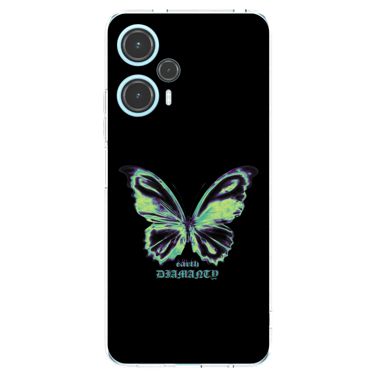 Picasee silikonowe przeźroczyste etui na Xiaomi Poco F5 - Diamanty Blue