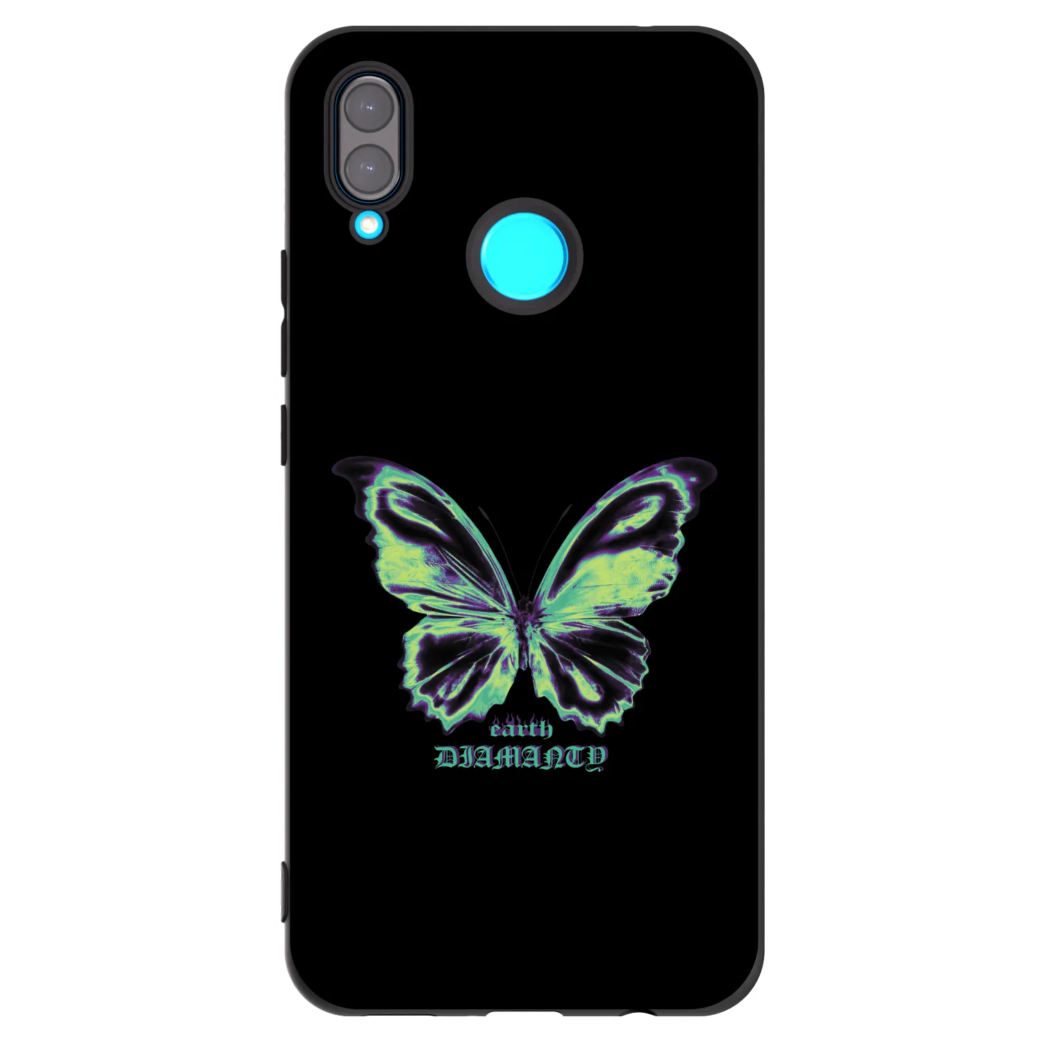 Picasee silikonowe czarne etui na Huawei Nova 3i - Diamanty Blue