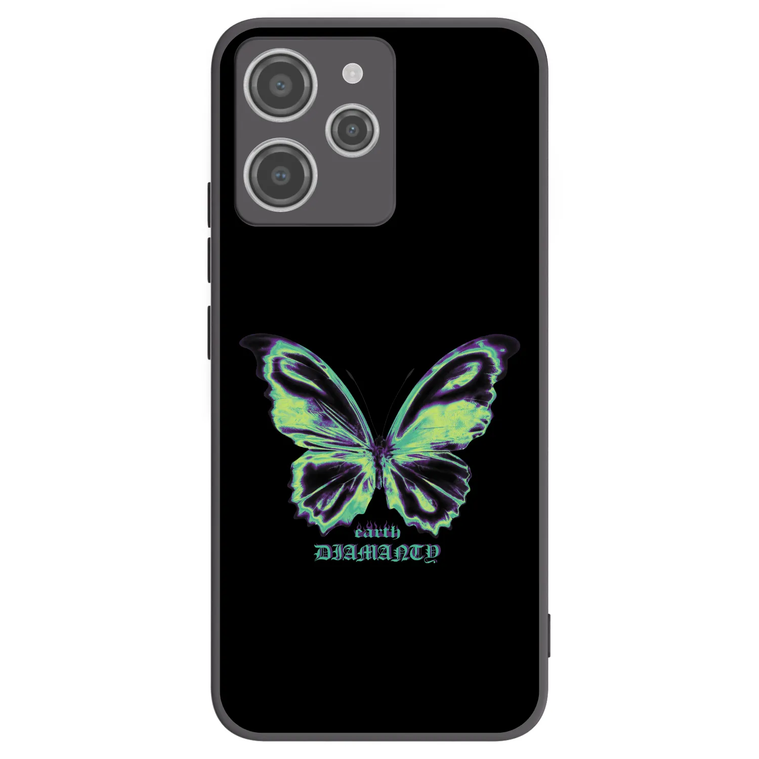 Picasee silikonowe czarne etui na Xiaomi Redmi 12 4G - Diamanty Blue