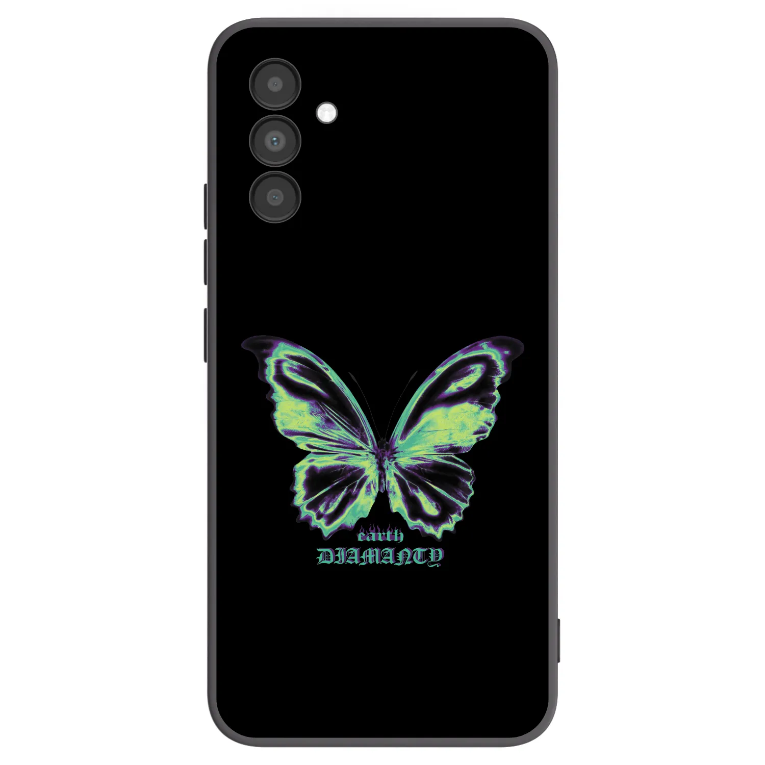 Picasee silikonowe czarne etui na Samsung Galaxy A04s A047F - Diamanty Blue