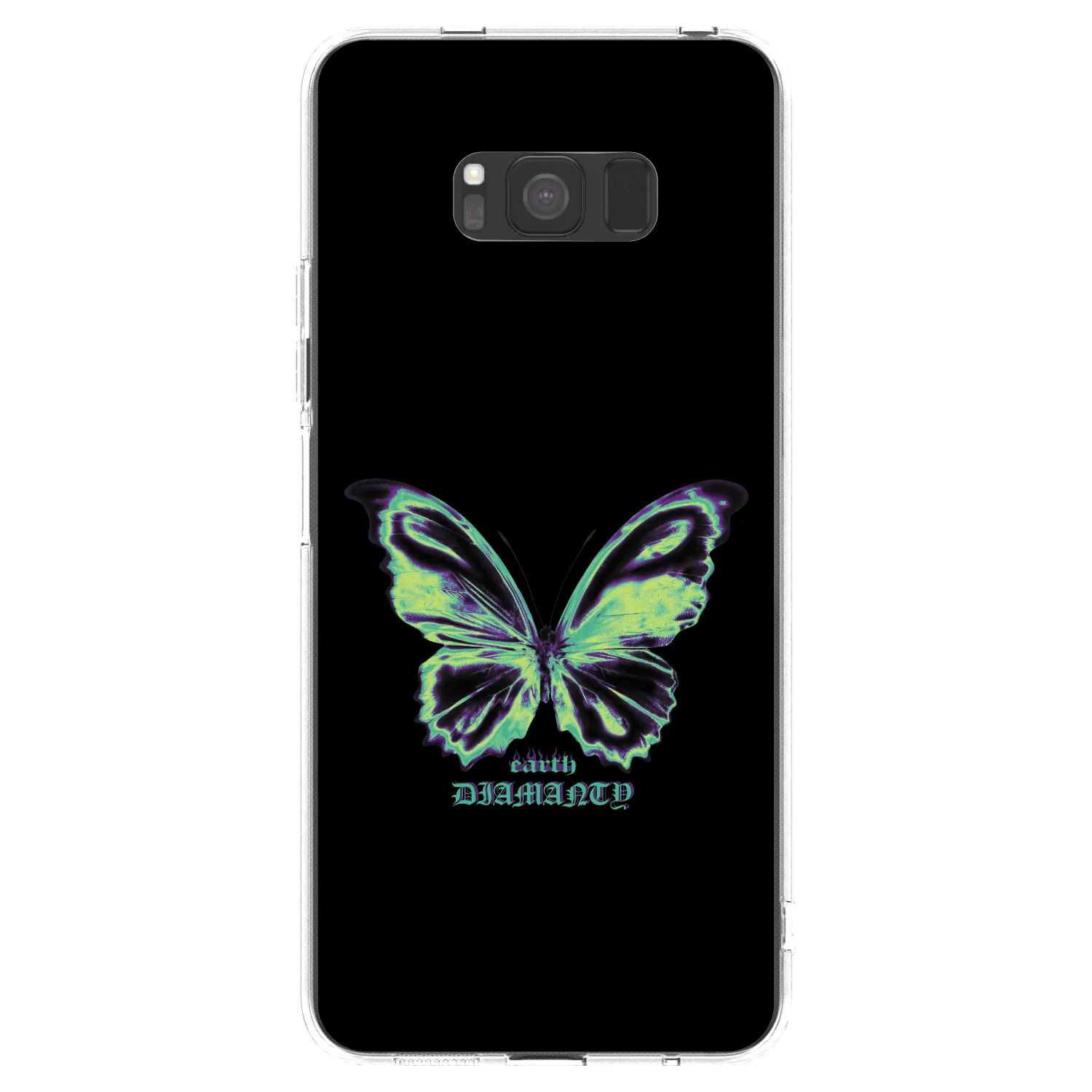 Picasee silikonowe przeźroczyste etui na Samsung Galaxy S8 G950F - Diamanty Blue