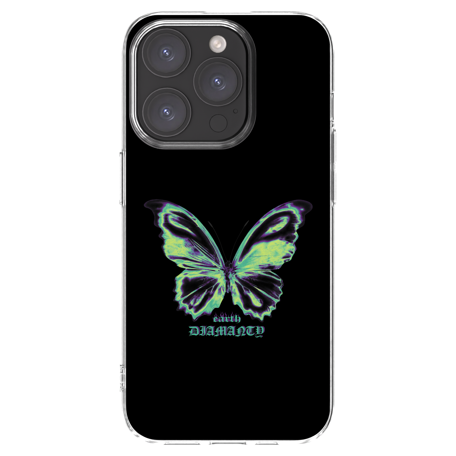 Picasee silikonowe przeźroczyste etui na Apple iPhone 15 Pro - Diamanty Blue