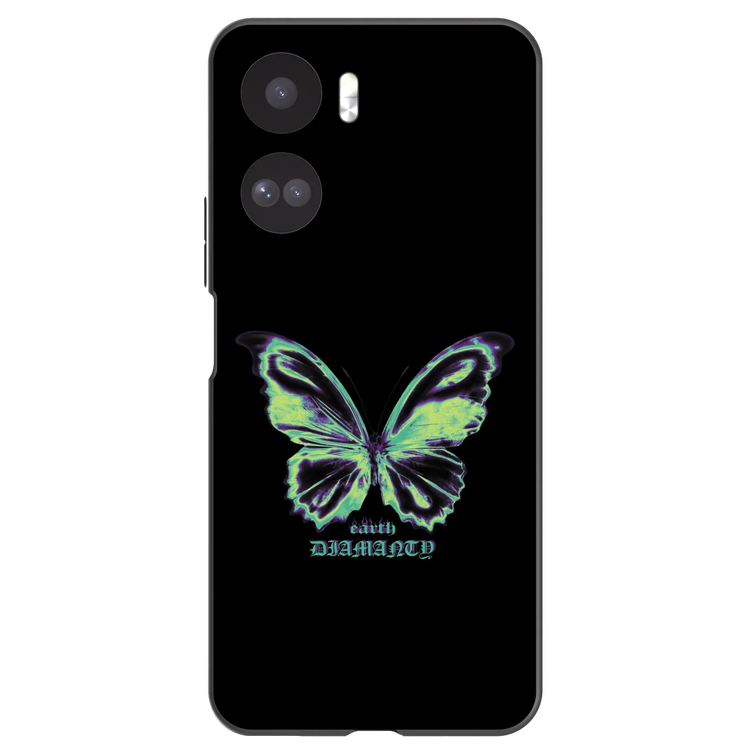Picasee silikonowe czarne etui na Honor 90 Lite 5G - Diamanty Blue