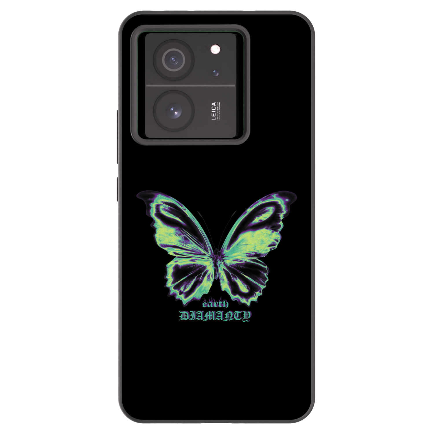 Picasee silikonowe czarne etui na Xiaomi 13T Pro - Diamanty Blue
