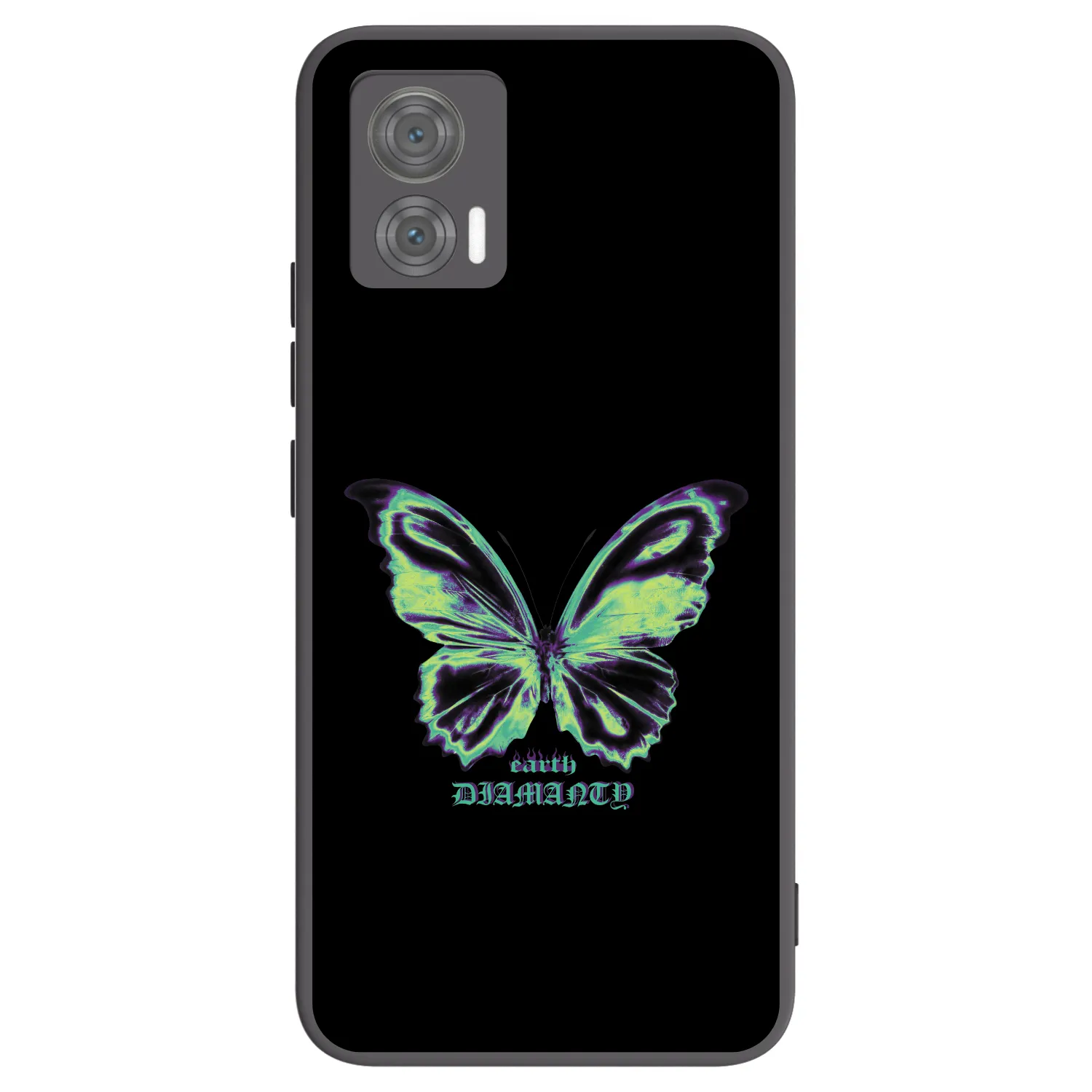 Picasee silikonowe czarne etui na Motorola Edge 30 Neo - Diamanty Blue
