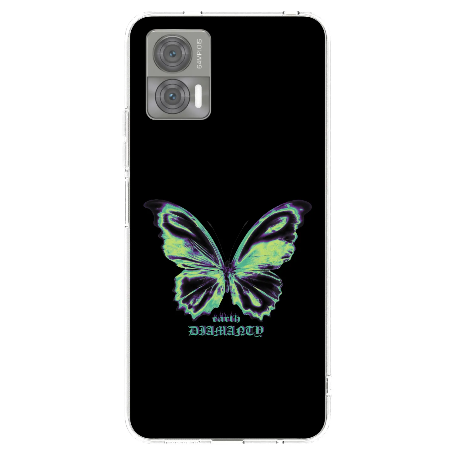 Picasee silikonowe przeźroczyste etui na Motorola Edge 30 Neo - Diamanty Blue