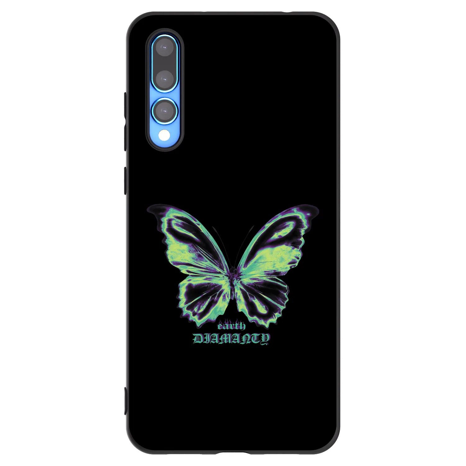 Picasee silikonowe czarne etui na Huawei P20 Pro - Diamanty Blue