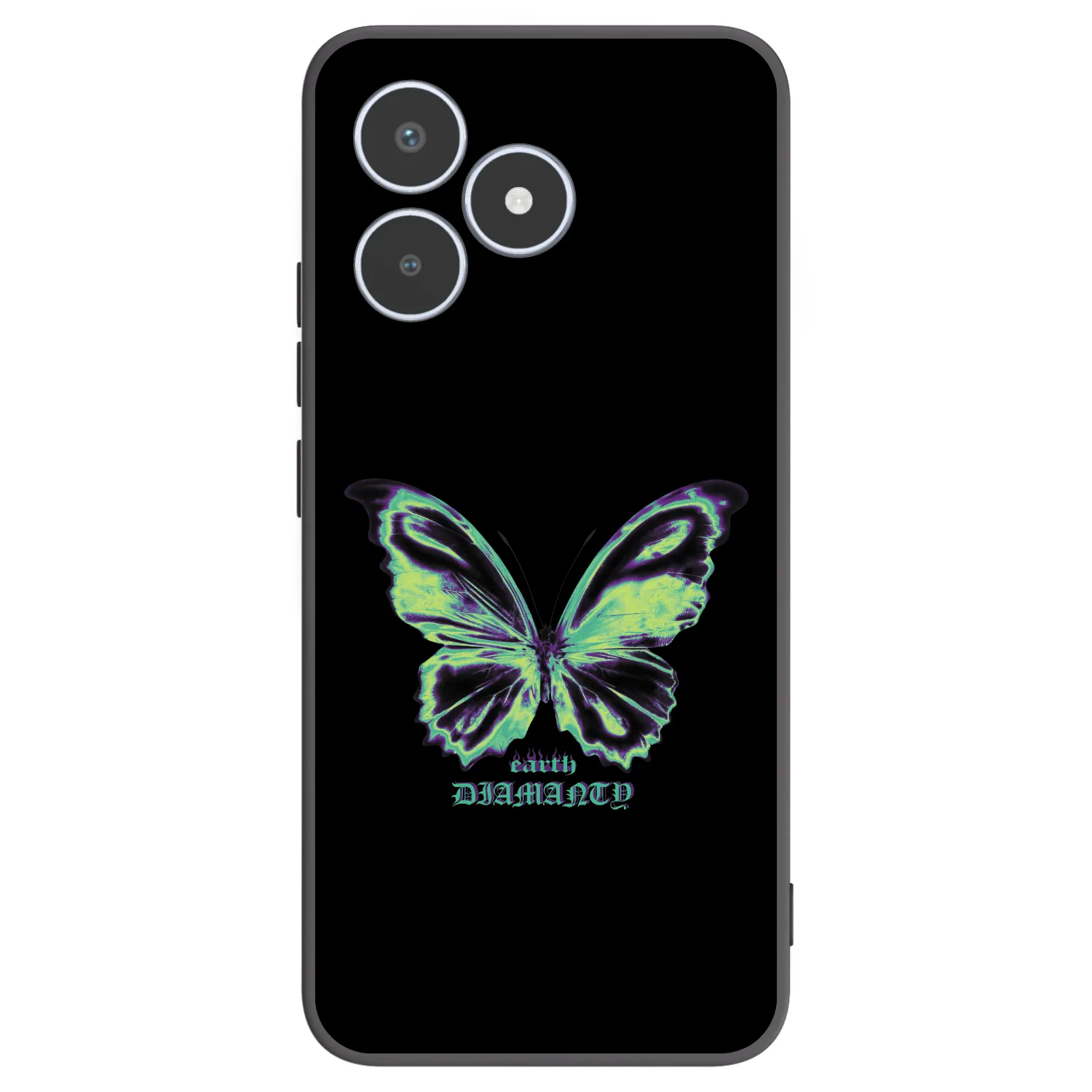 Picasee silikonowe czarne etui na Realme C53 - Diamanty Blue