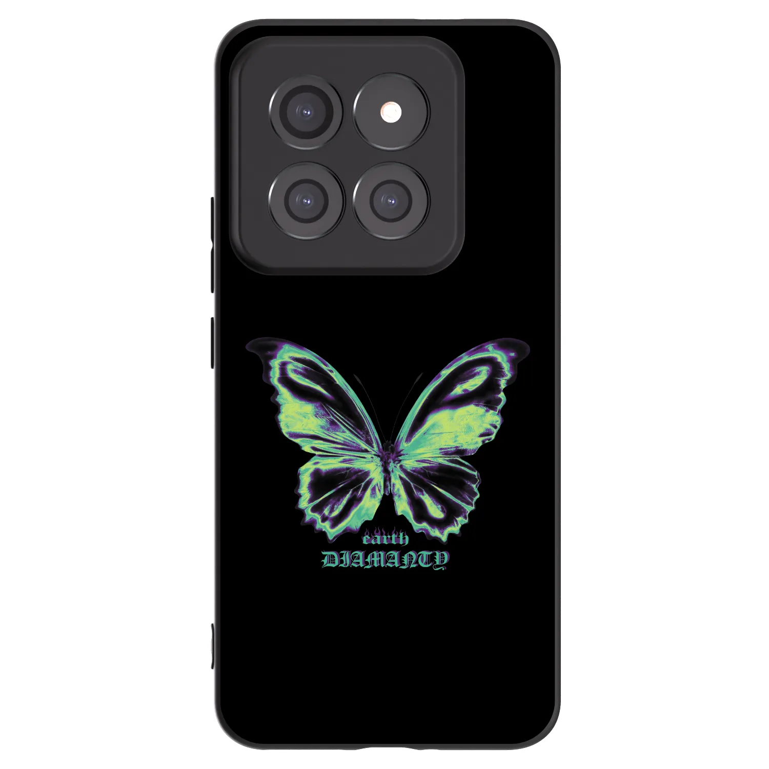 Picasee silikonowe czarne etui na Xiaomi 14 Pro - Diamanty Blue