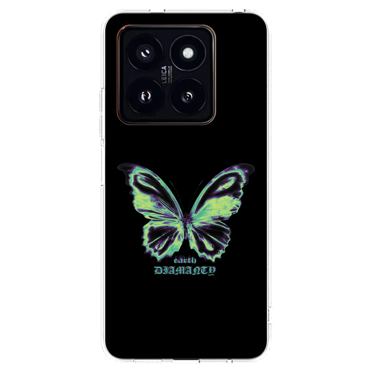 Picasee silikonowe przeźroczyste etui na Xiaomi 14 Pro - Diamanty Blue