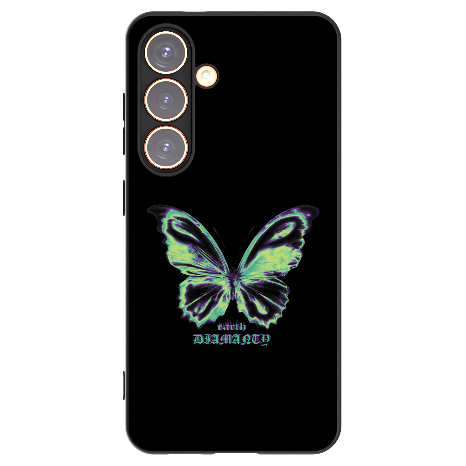 Picasee silikonowe czarne etui na Samsung Galaxy S24 S921B 5G - Diamanty Blue