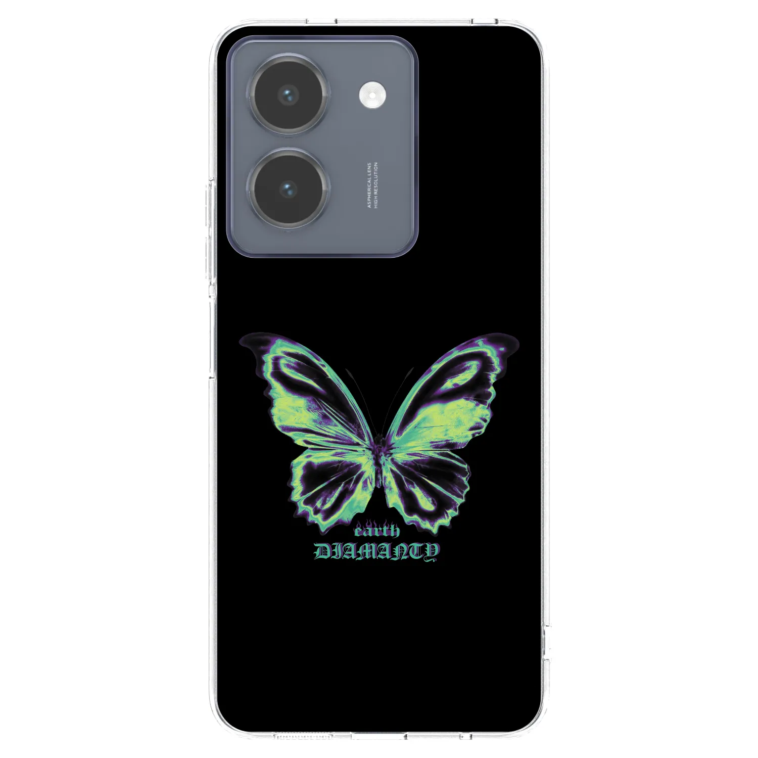 Picasee silikonowe przeźroczyste etui na Vivo Y36 4G - Diamanty Blue