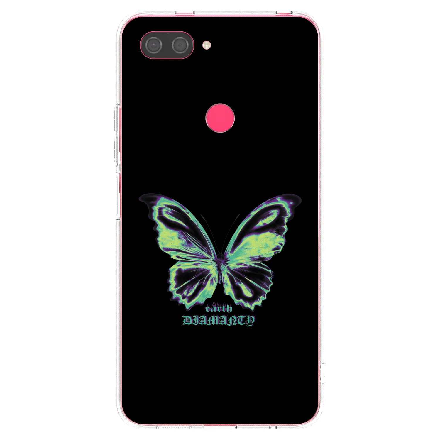 Picasee silikonowe przeźroczyste etui na Xiaomi Mi 8 Lite - Diamanty Blue