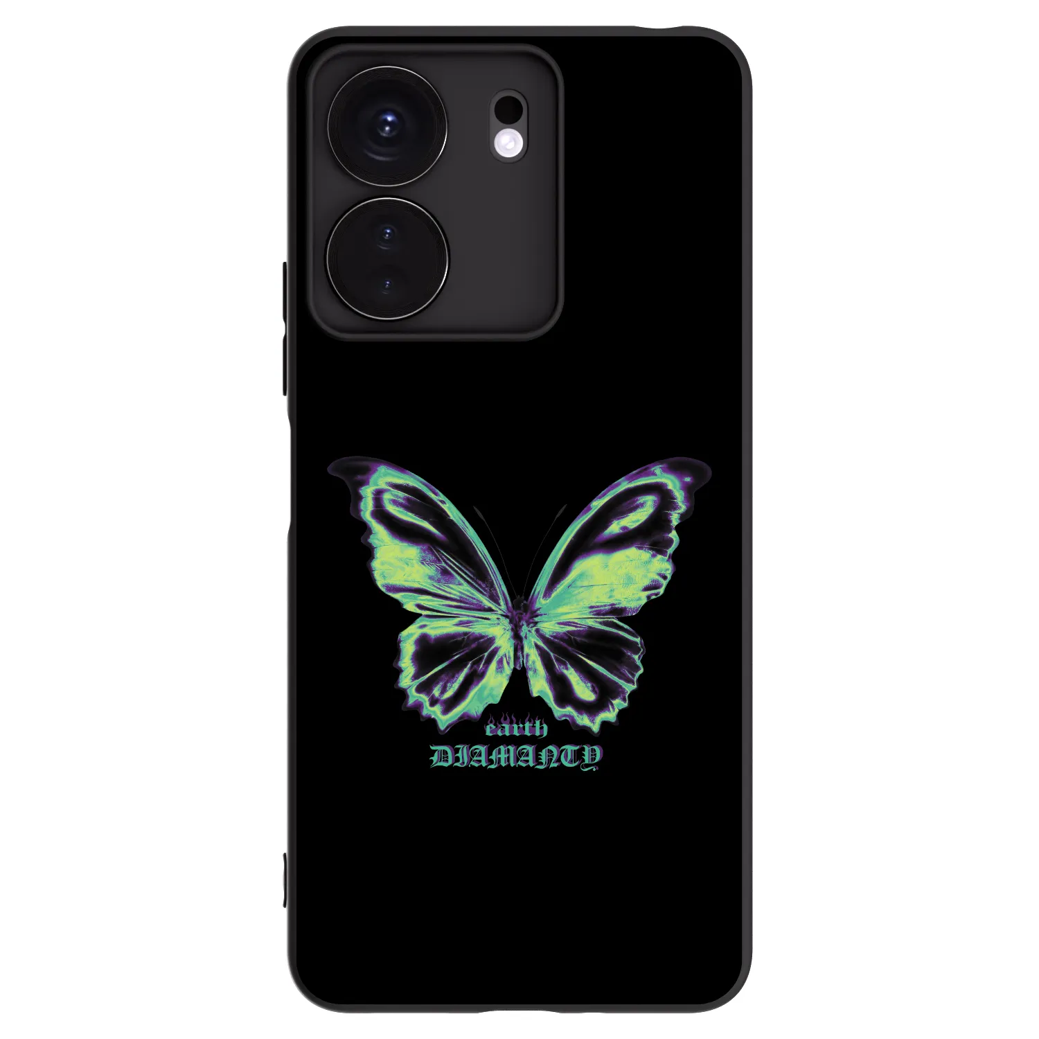 Picasee silikonowe czarne etui na Xiaomi Redmi 13C 4G - Diamanty Blue