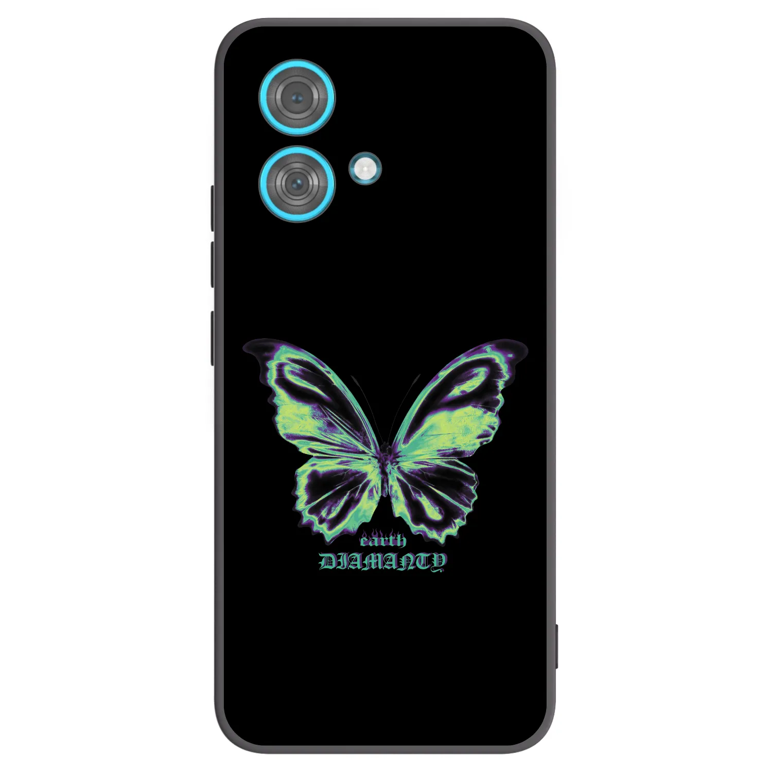 Picasee silikonowe czarne etui na Motorola Edge 40 Neo - Diamanty Blue