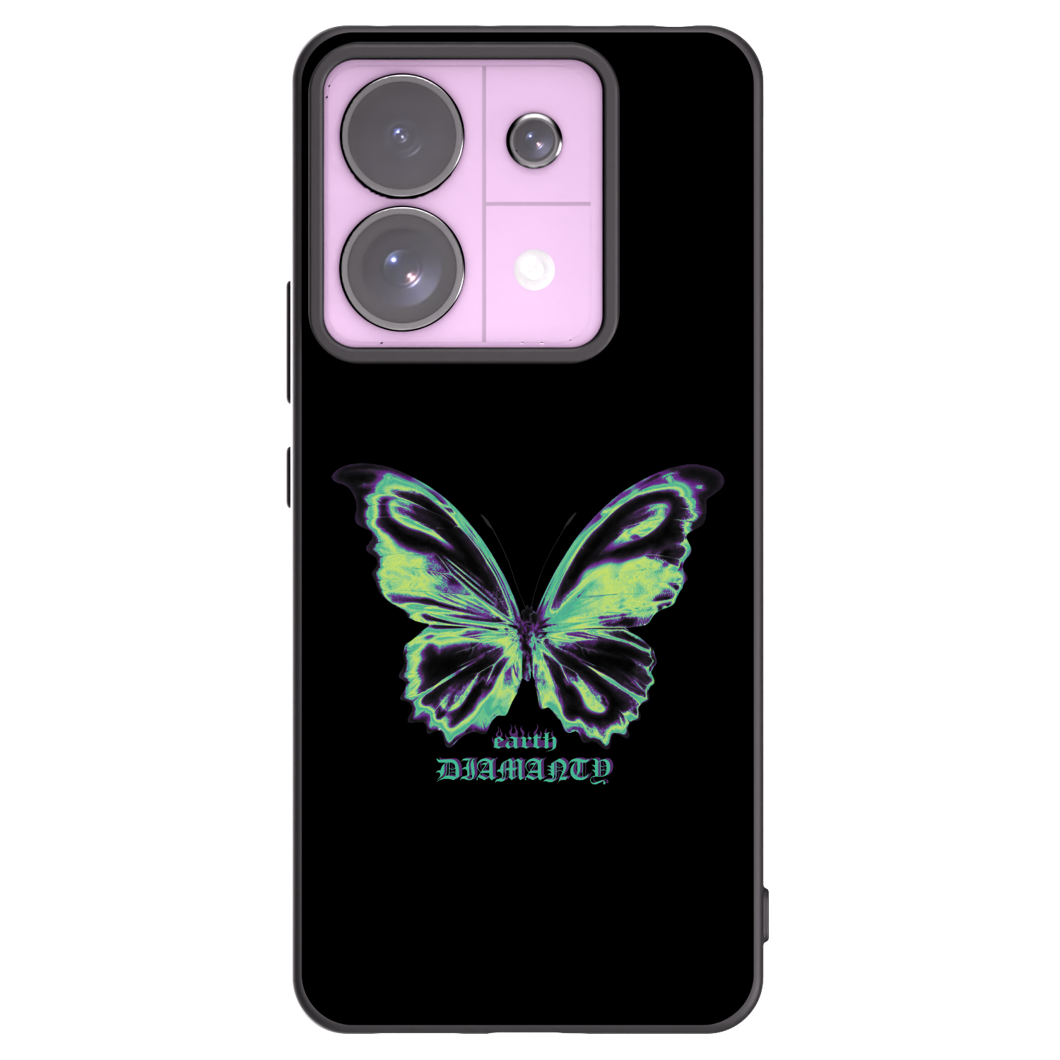Picasee silikonowe czarne etui na Xiaomi Redmi Note 13 Pro 5G - Diamanty Blue