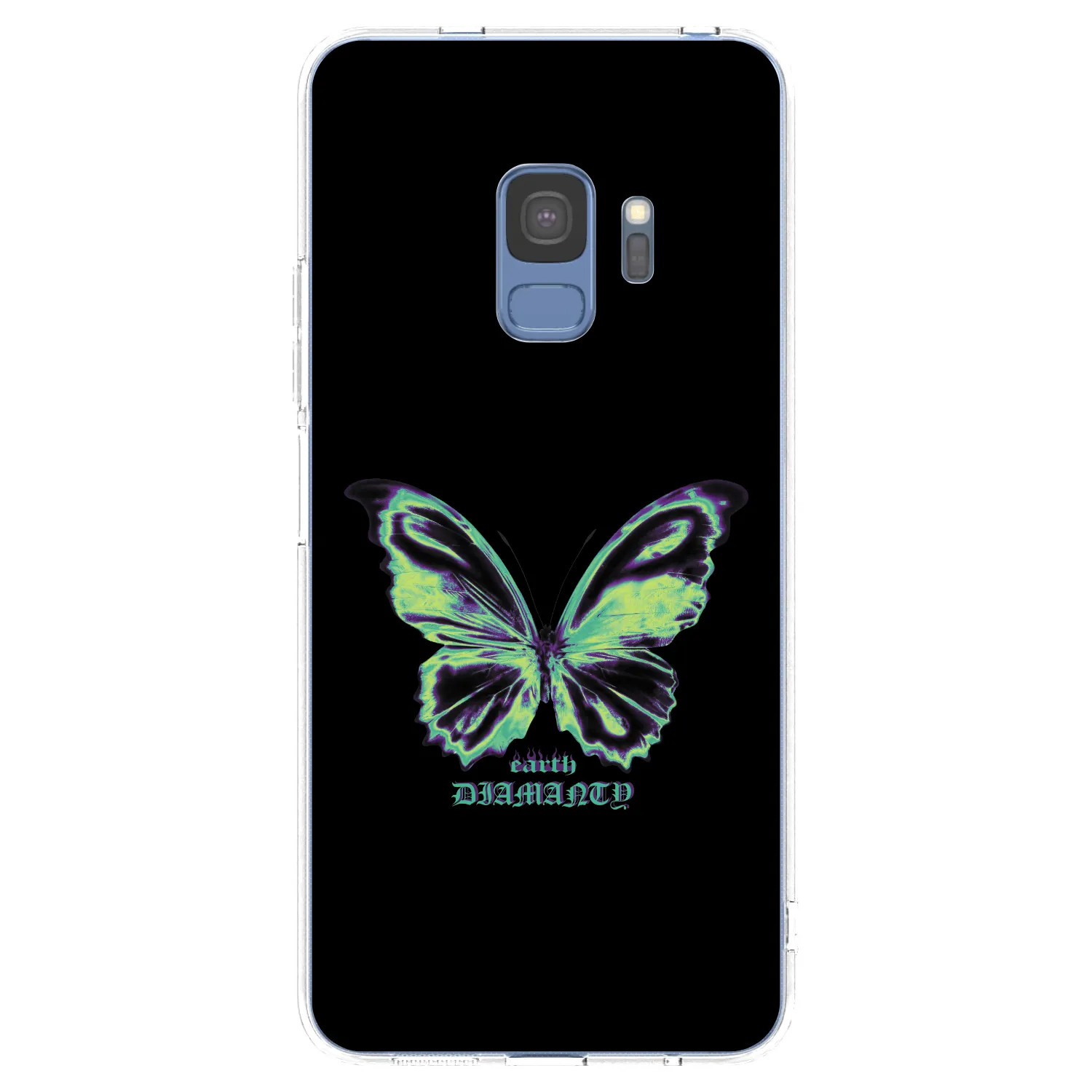 Picasee silikonowe przeźroczyste etui na Samsung Galaxy S9 G960F - Diamanty Blue
