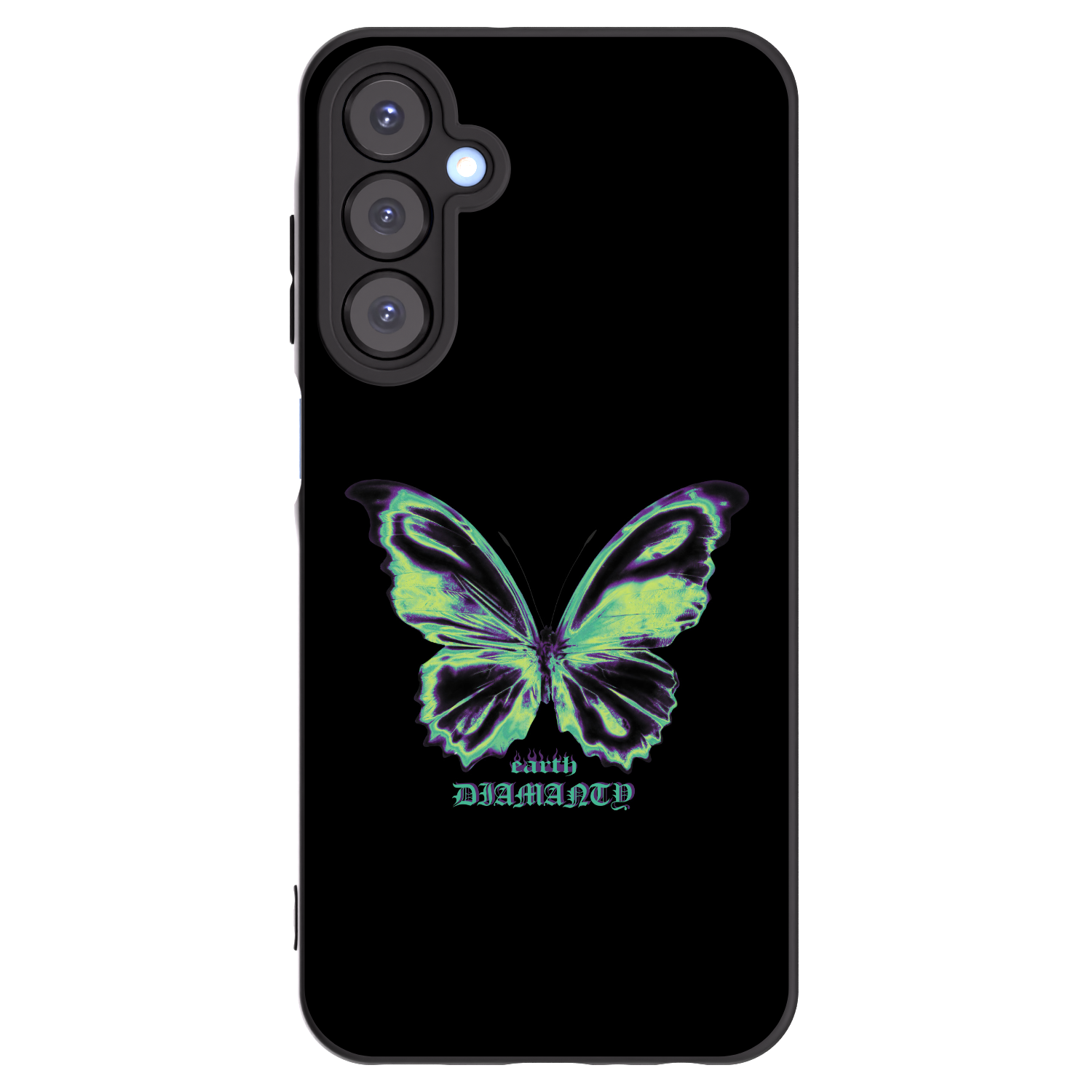Picasee silikonowe czarne etui na Samsung Galaxy A25 A256B 5G - Diamanty Blue