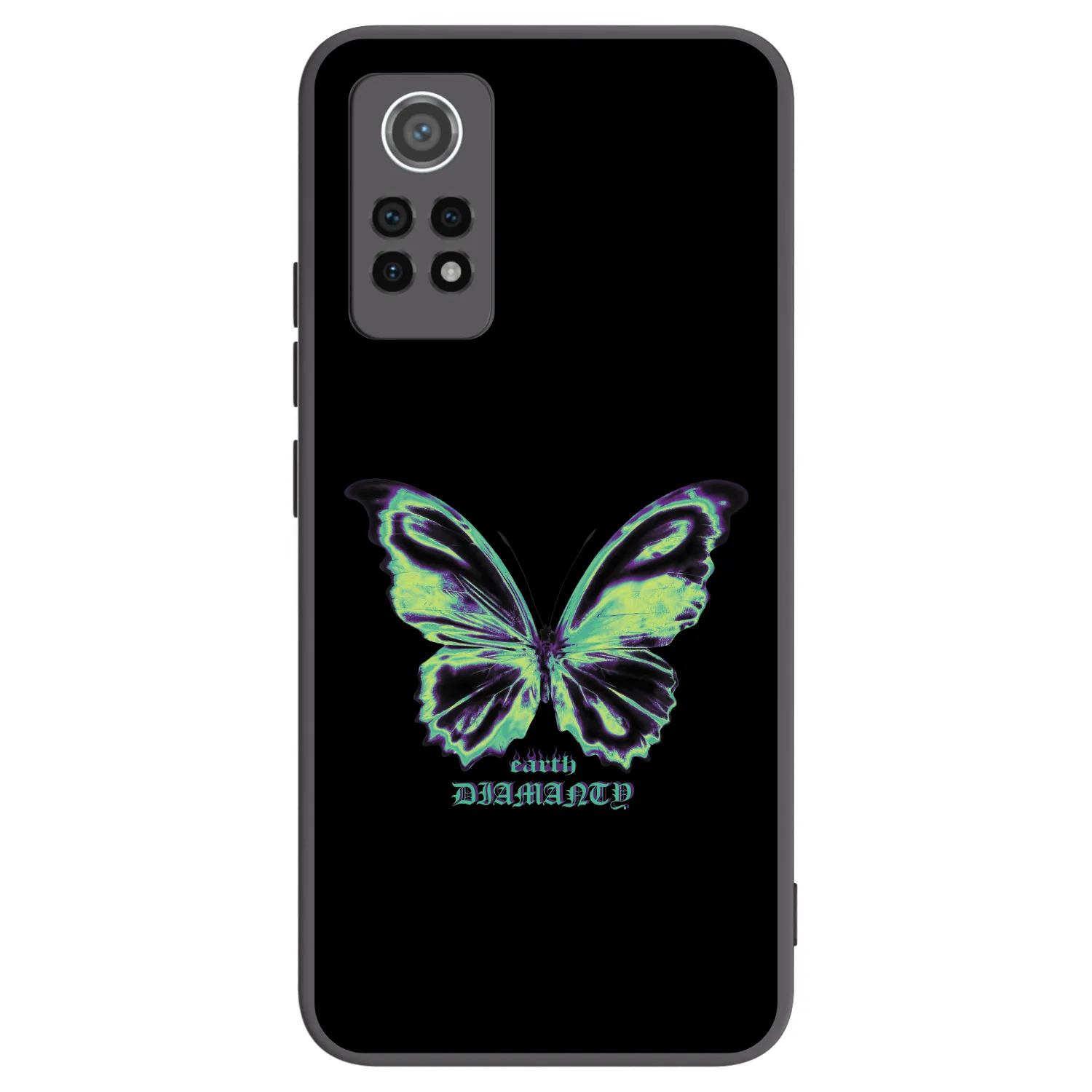 Picasee silikonowe czarne etui na Xiaomi Redmi Note 12 Pro 4G - Diamanty Blue