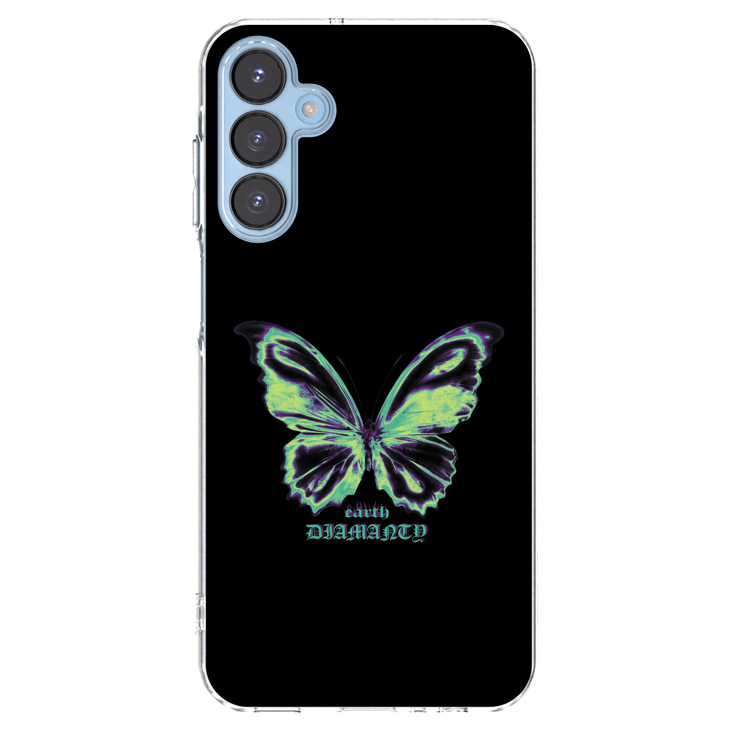 Picasee silikonowe przeźroczyste etui na Samsung Galaxy A15 A156B 5G - Diamanty Blue