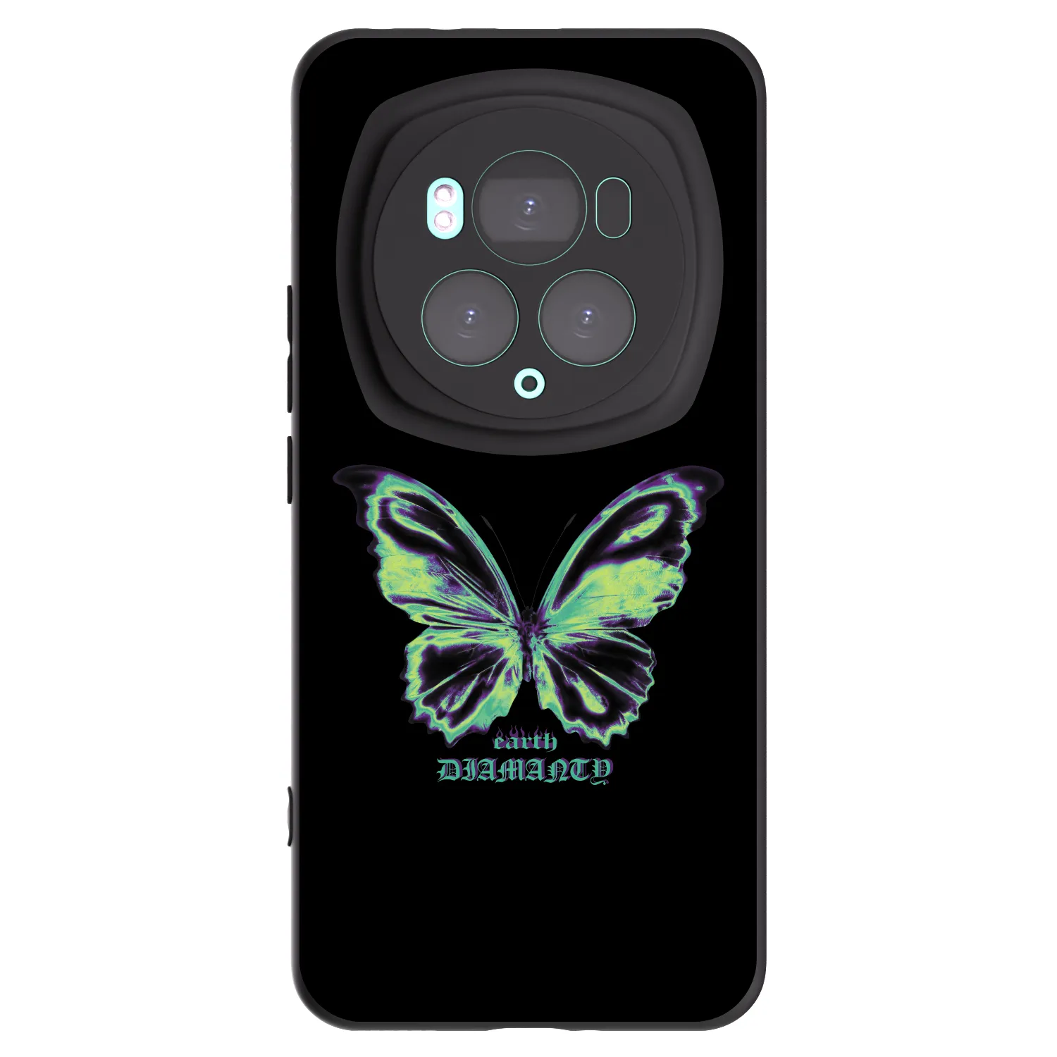 Picasee silikonowe czarne etui na Honor Magic6 Pro - Diamanty Blue