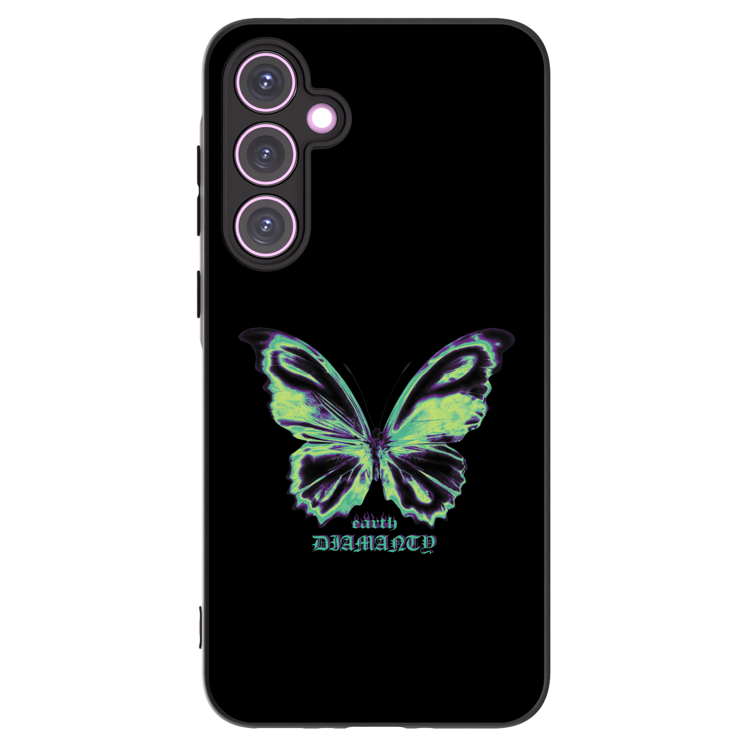 Picasee silikonowe czarne etui na Samsung Galaxy A35 5G A356B - Diamanty Blue