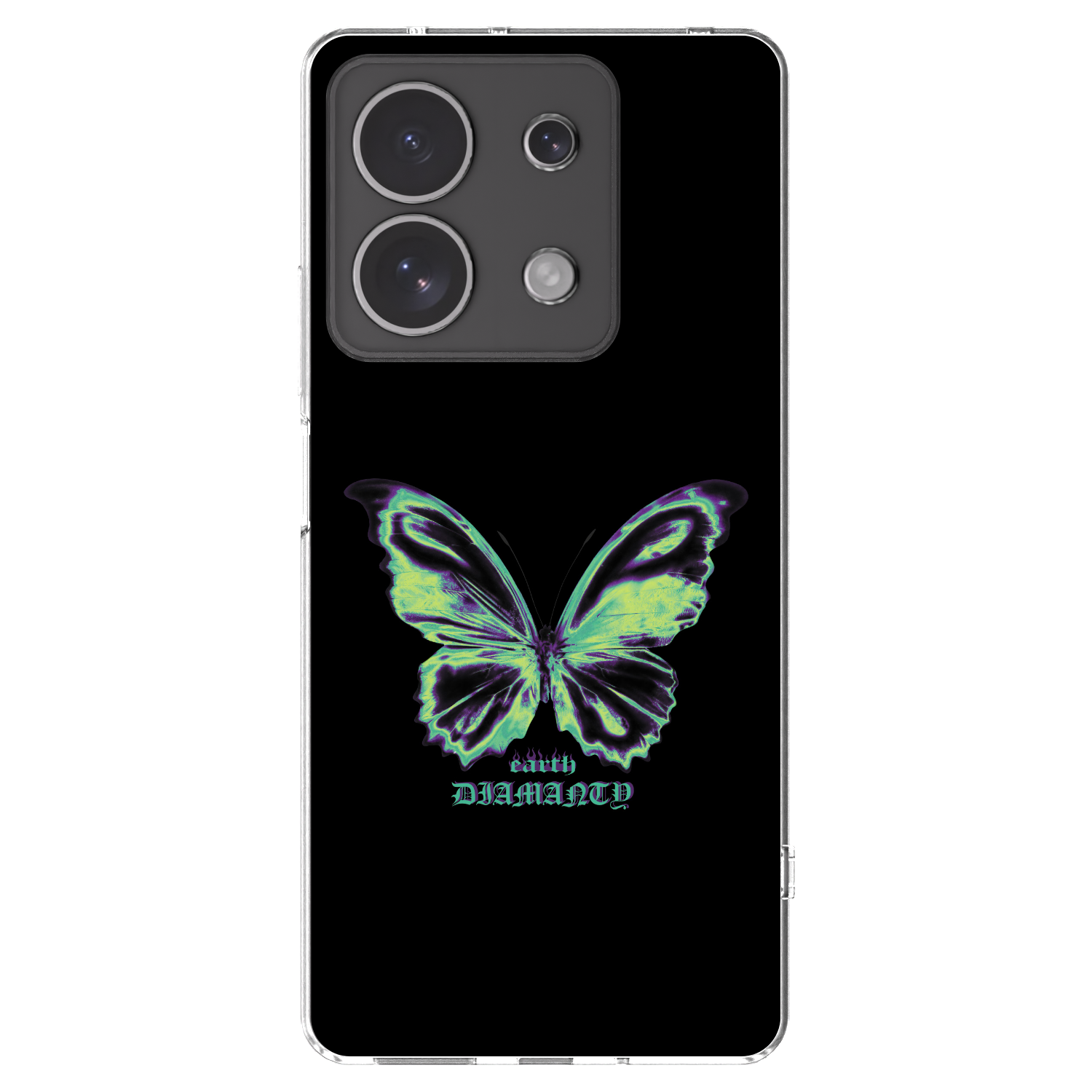 Picasee silikonowe przeźroczyste etui na Xiaomi Redmi Note 13 4G - Diamanty Blue
