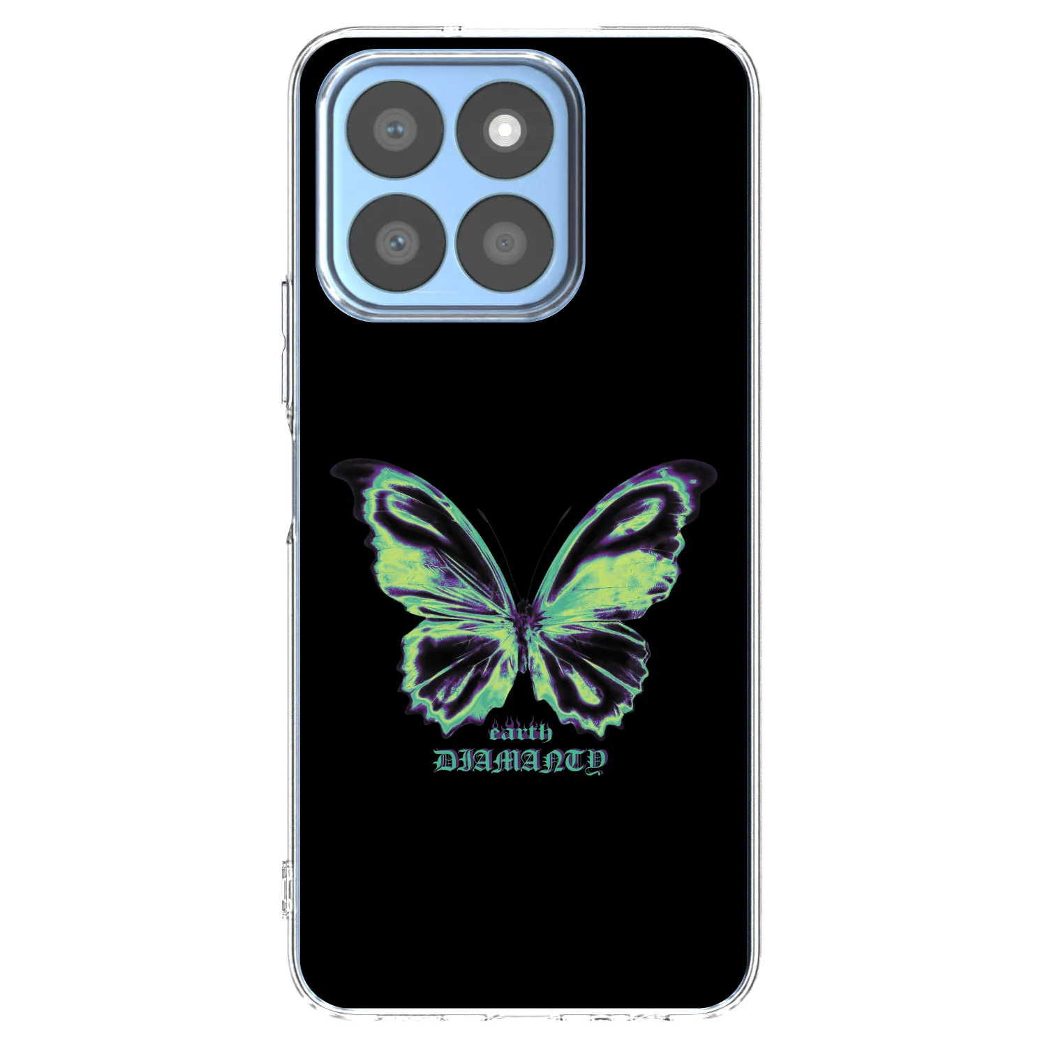 Picasee silikonowe przeźroczyste etui na Honor X8b - Diamanty Blue