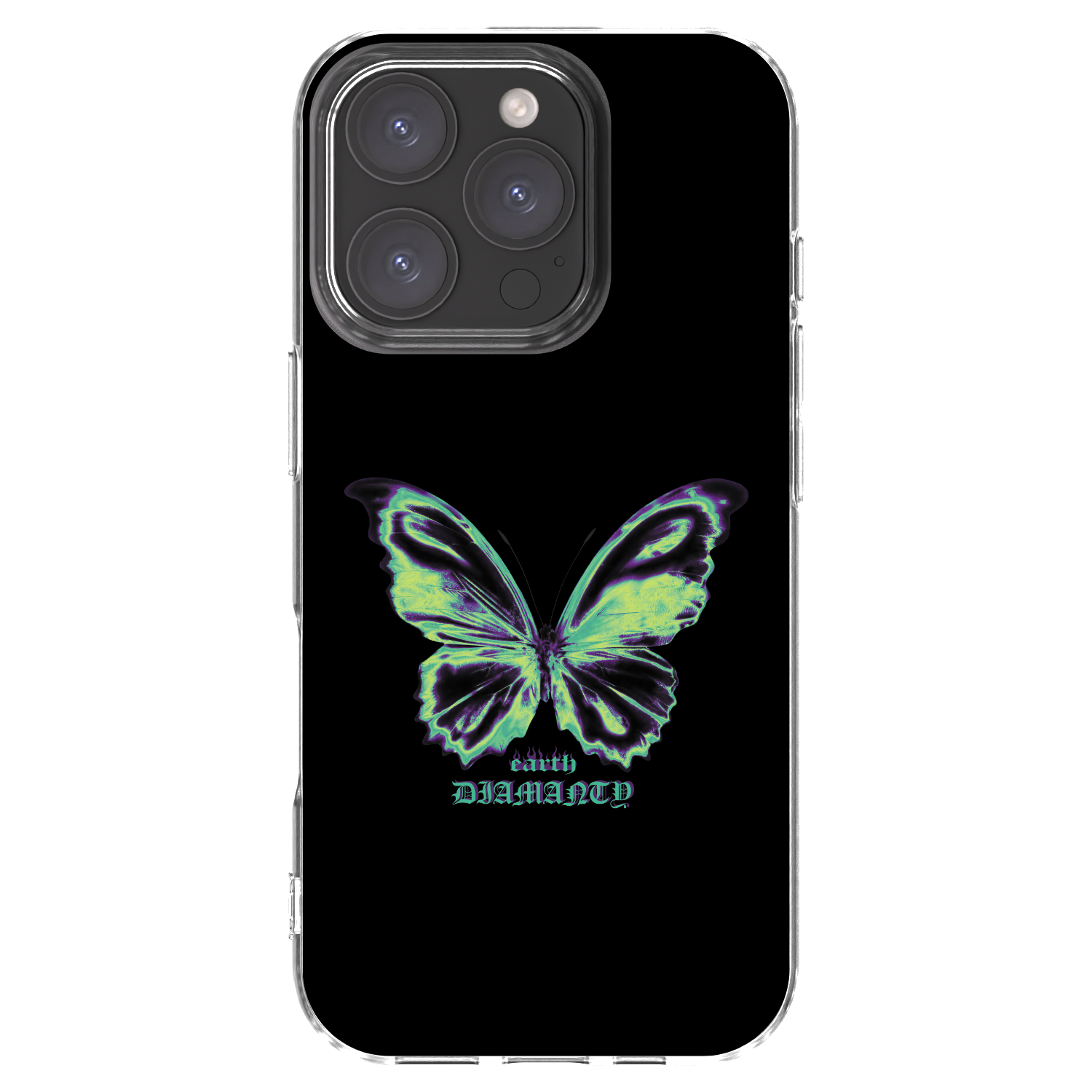 Picasee silikonowe przeźroczyste etui na Apple iPhone 16 Pro - Diamanty Blue