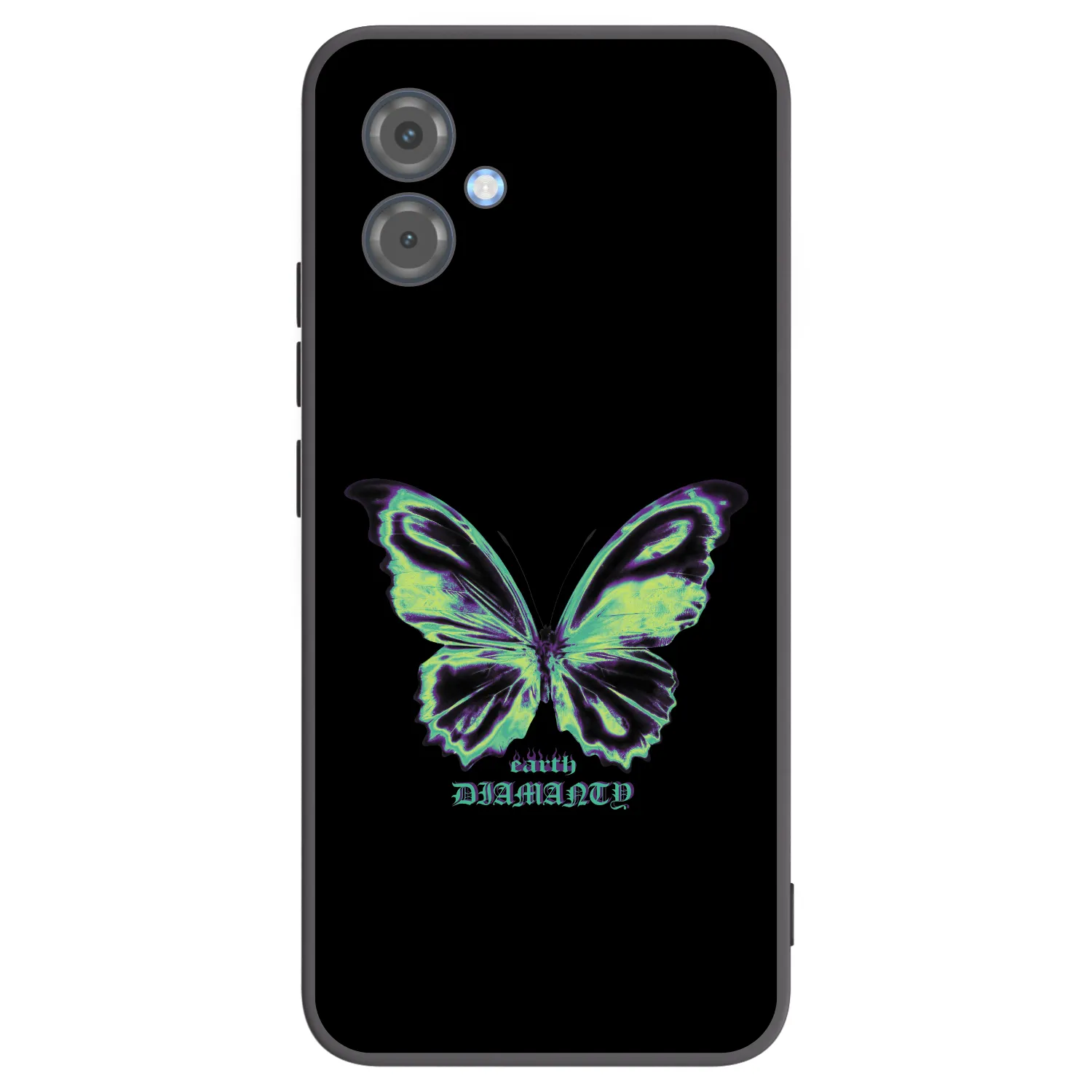 Picasee silikonowe czarne etui na Motorola Moto G14 - Diamanty Blue