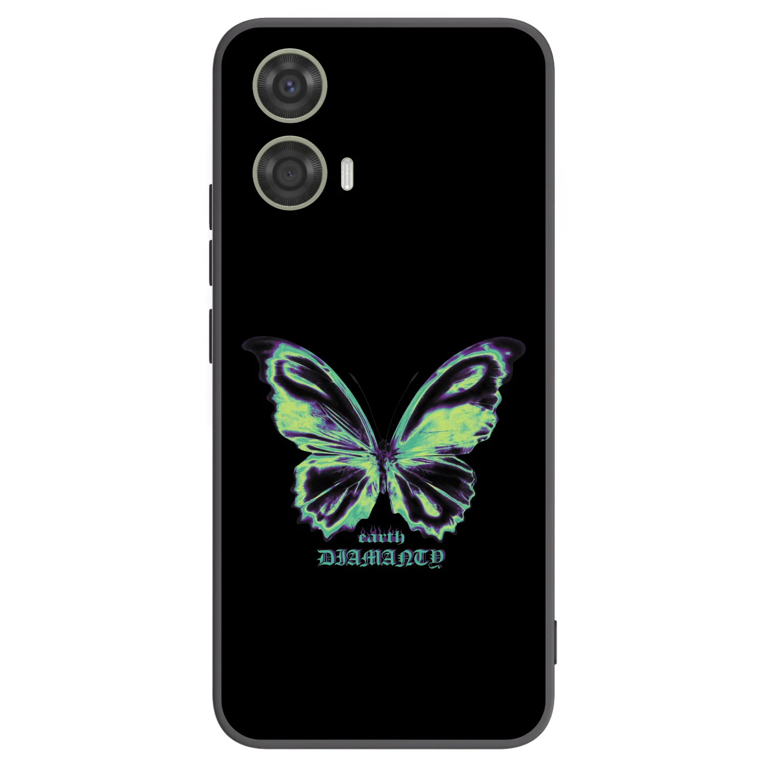 Picasee silikonowe czarne etui na Motorola Moto G24 - Diamanty Blue