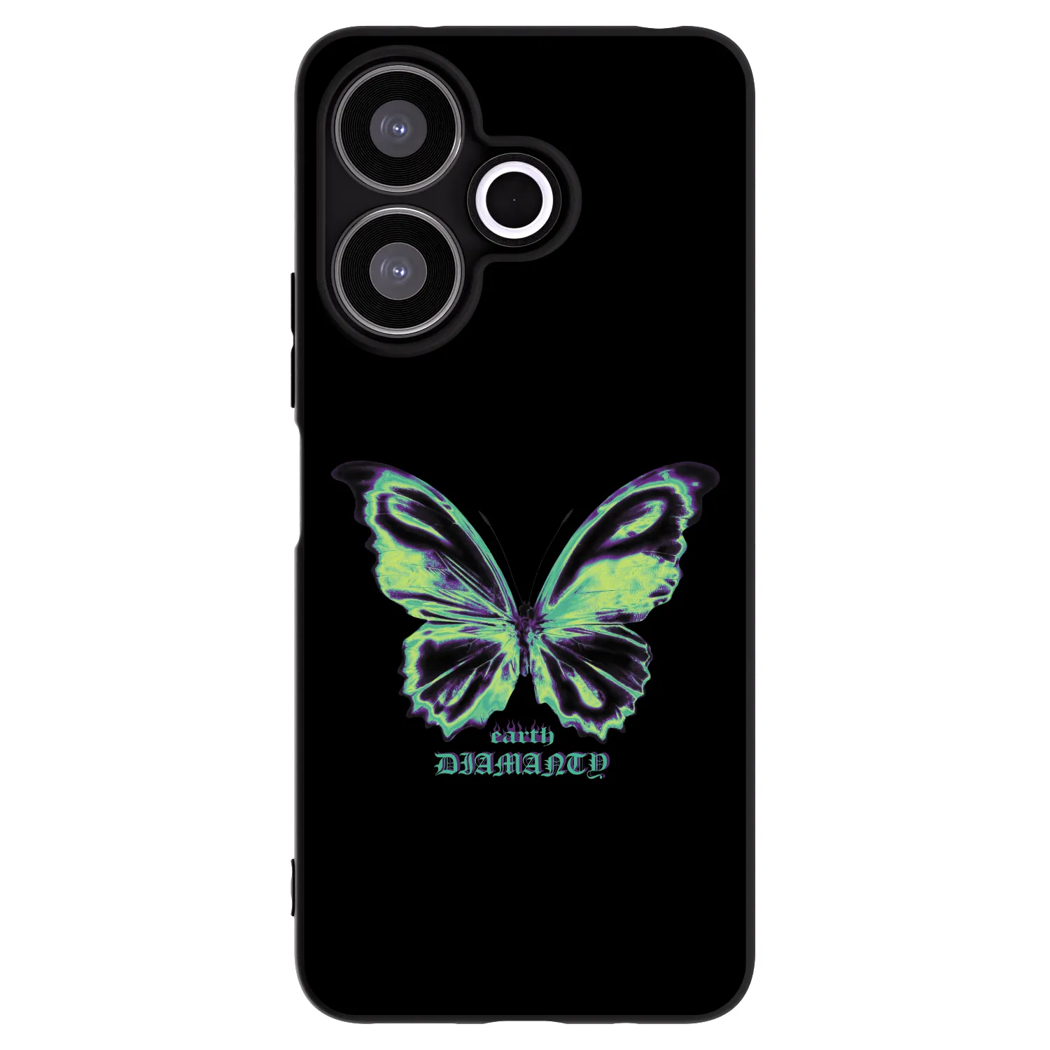 Picasee silikonowe czarne etui na Xiaomi Redmi 13 4G - Diamanty Blue