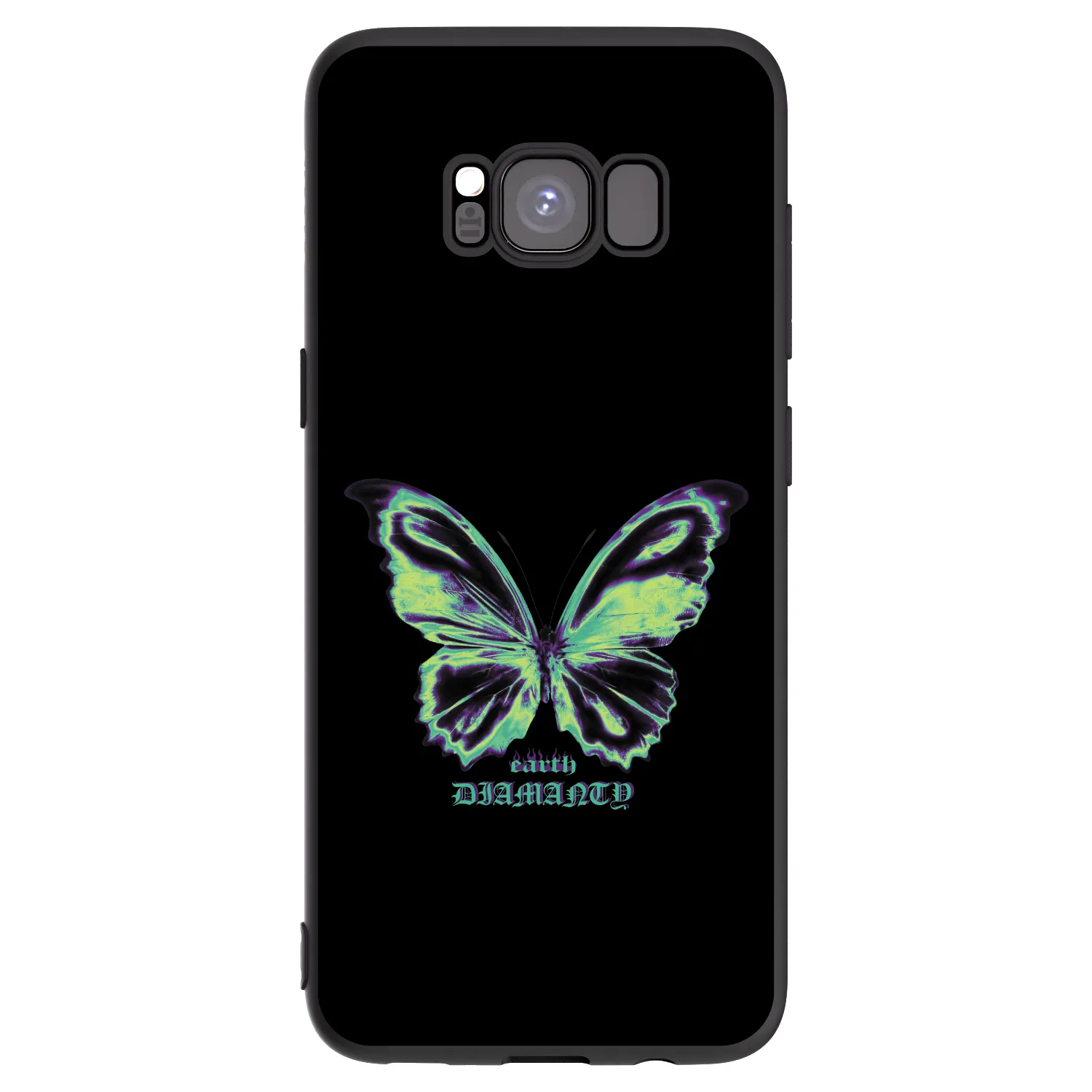 Picasee silikonowe czarne etui na Samsung Galaxy S8 G950F - Diamanty Blue