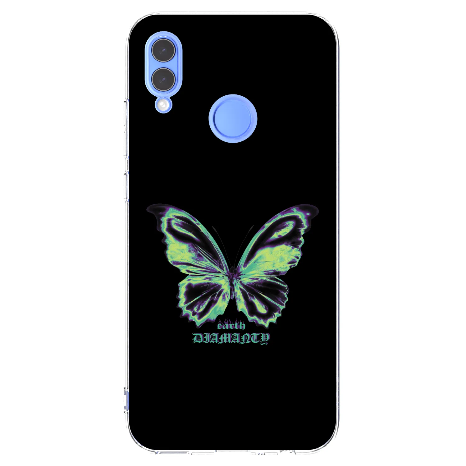 Picasee silikonowe przeźroczyste etui na Huawei P Smart 2019 - Diamanty Blue