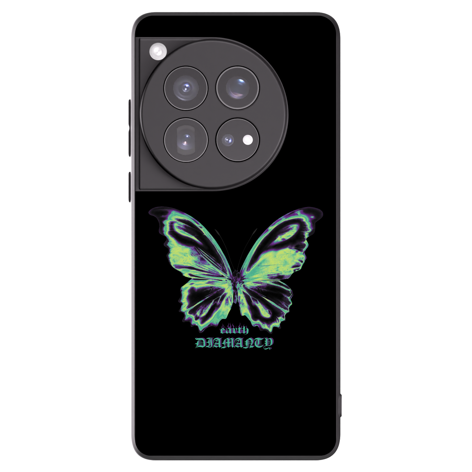 Picasee silikonowe czarne etui na OnePlus 12 5G - Diamanty Blue