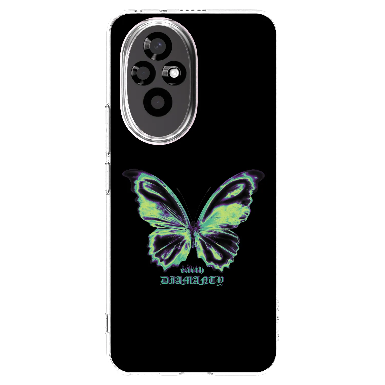 Picasee silikonowe przeźroczyste etui na Honor 200 Pro 5G - Diamanty Blue