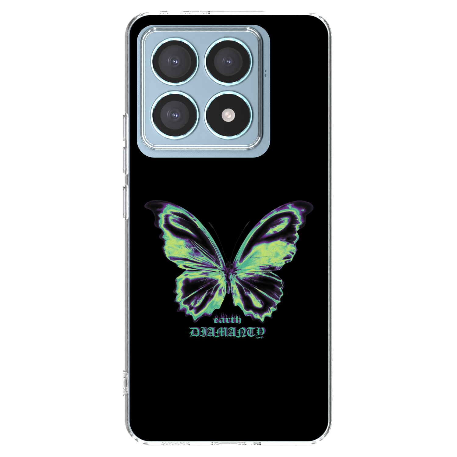 Picasee silikonowe przeźroczyste etui na Xiaomi 14T Pro - Diamanty Blue