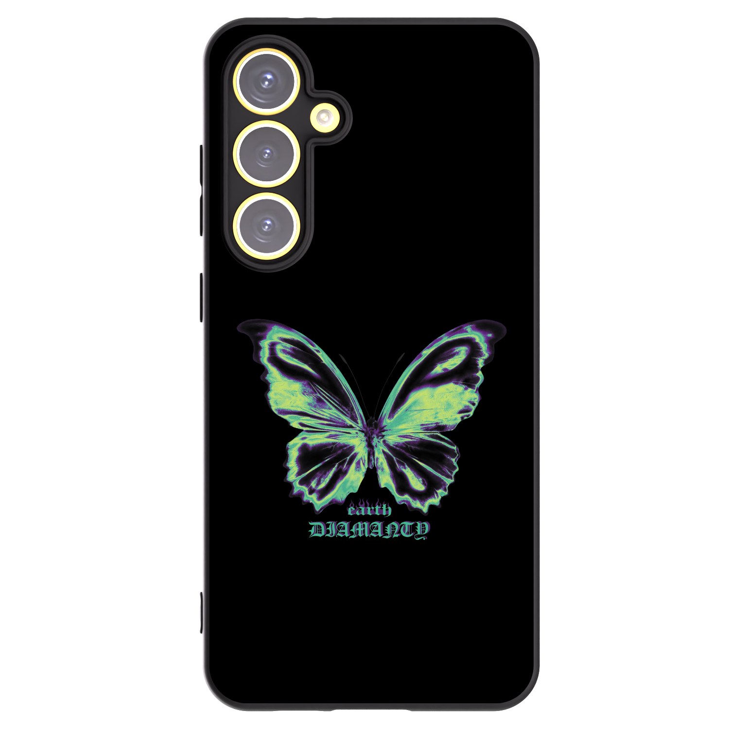 Picasee silikonowe czarne etui na Samsung Galaxy S24 FE S721B - Diamanty Blue
