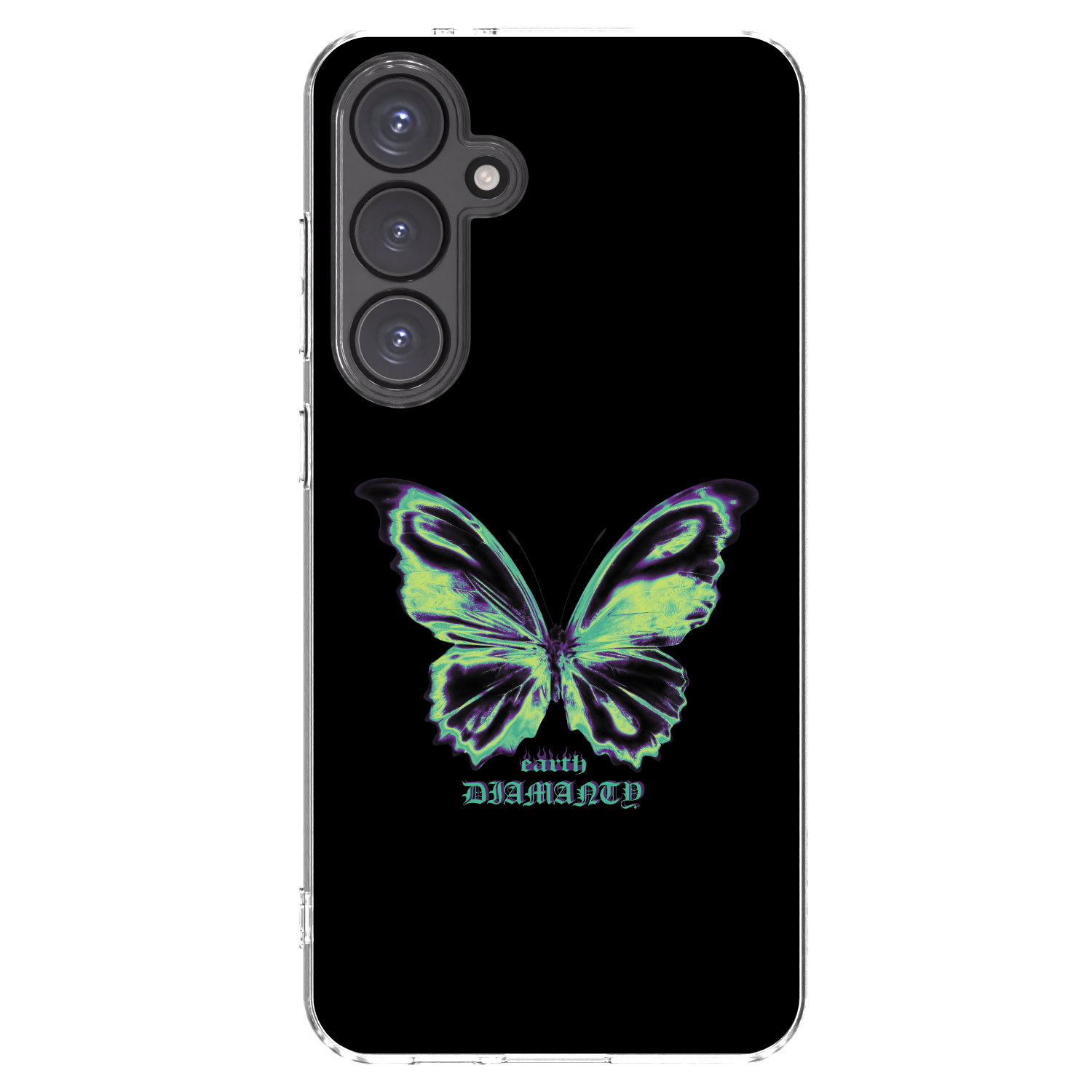Picasee silikonowe przeźroczyste etui na Samsung Galaxy S24 FE S721B - Diamanty Blue